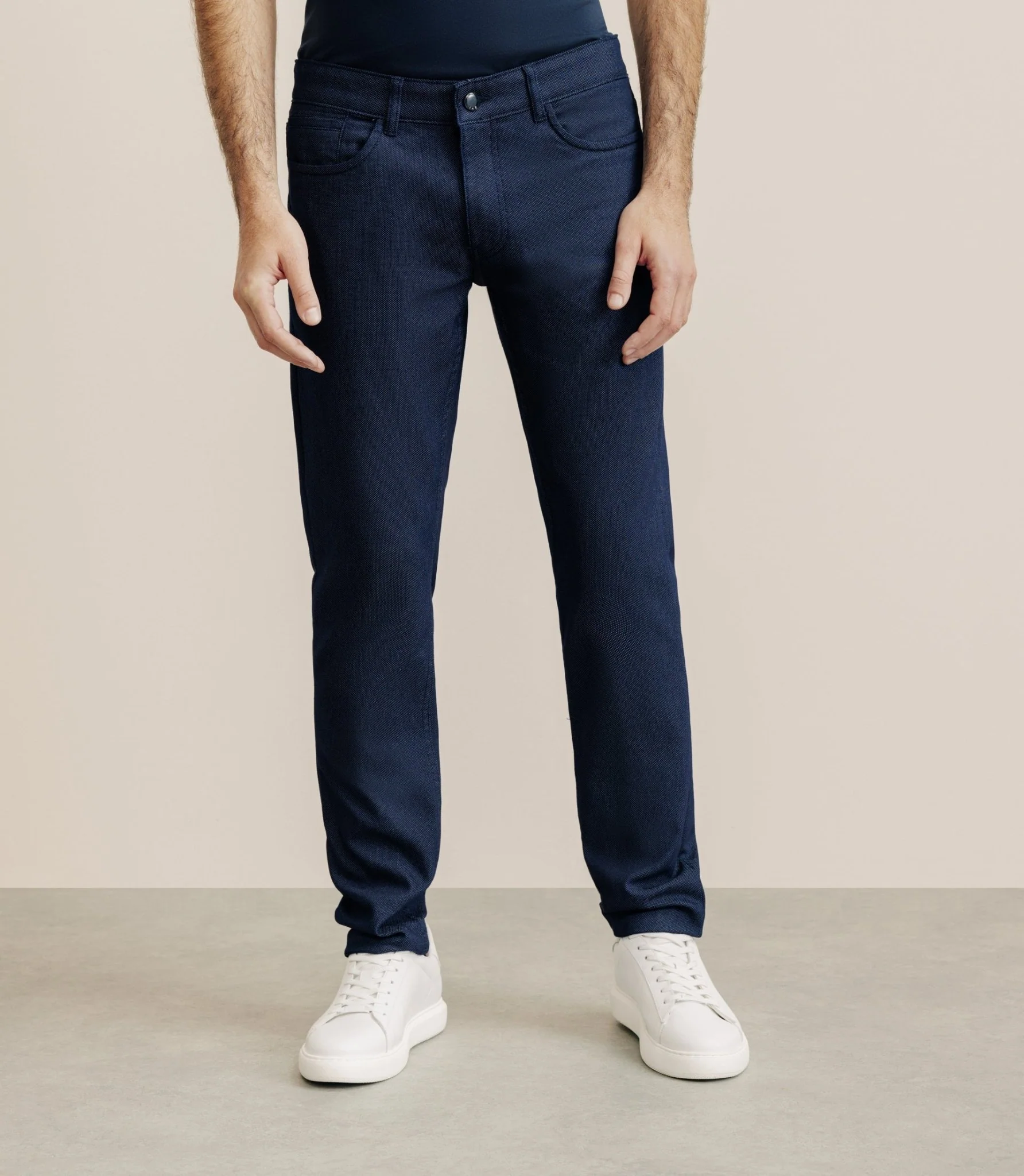 Pantalon armuré slim marine