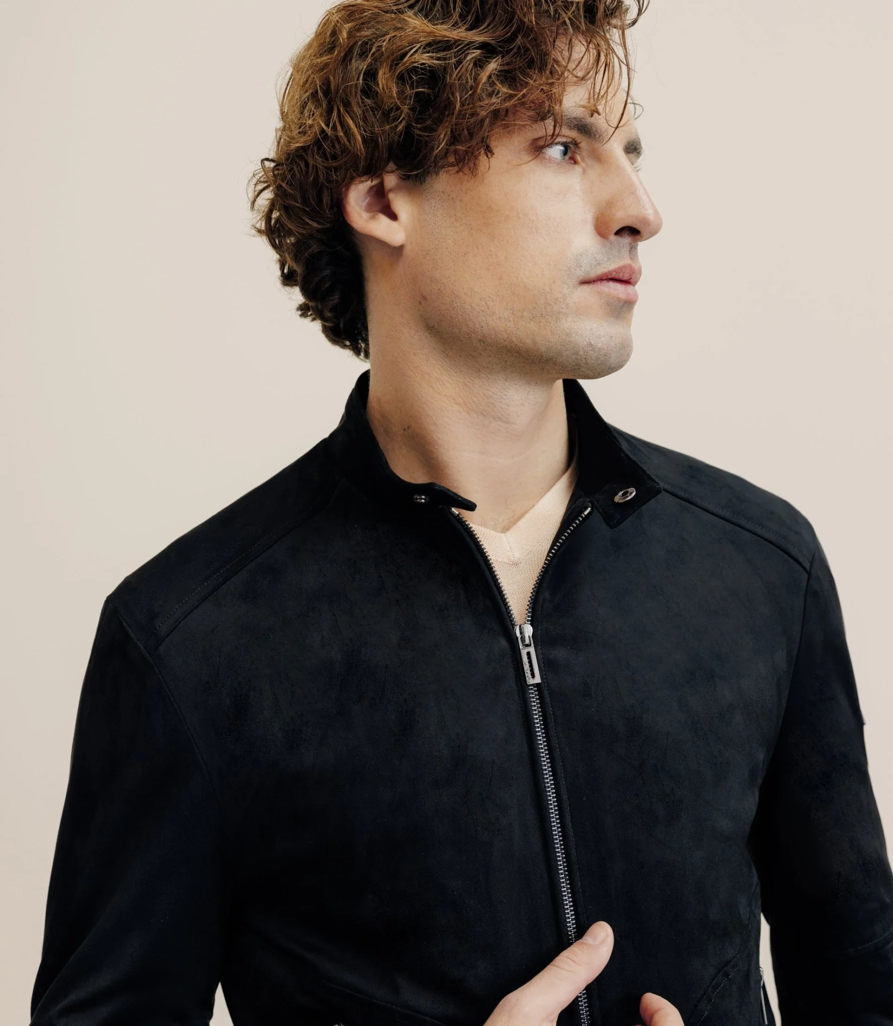 Blouson en suédine noir – Image 3