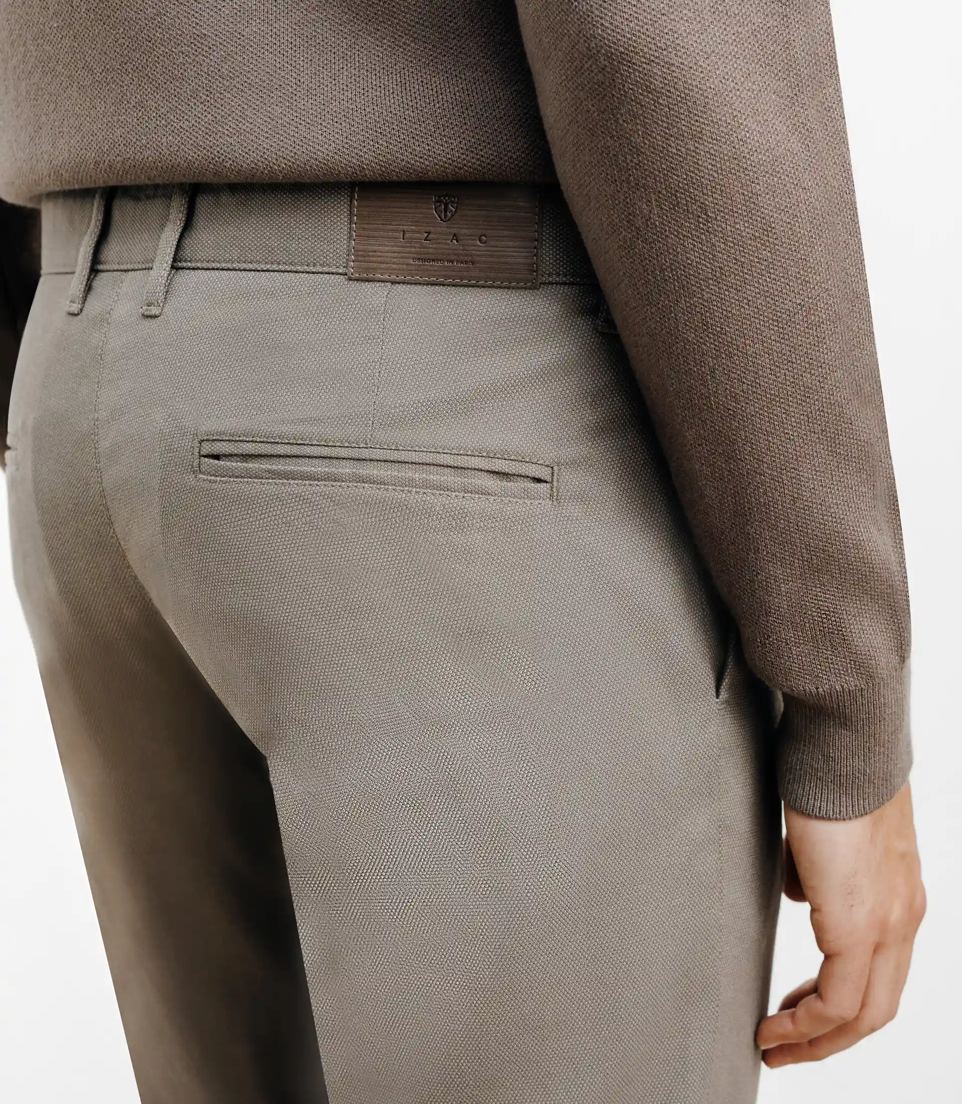 Pantalon armuré slim taupe – Image 3