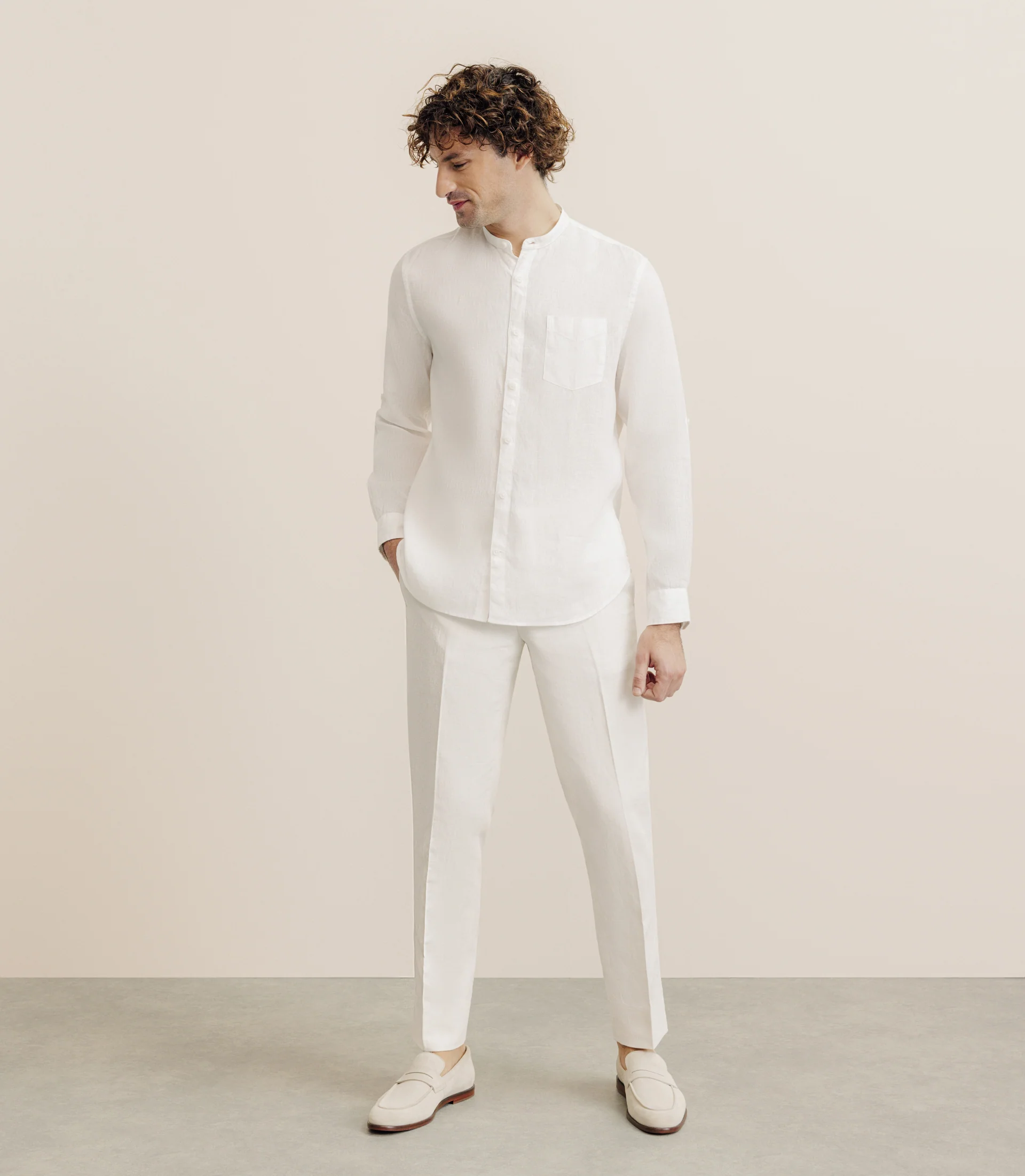 Chemise 100% lin blanche – Image 4