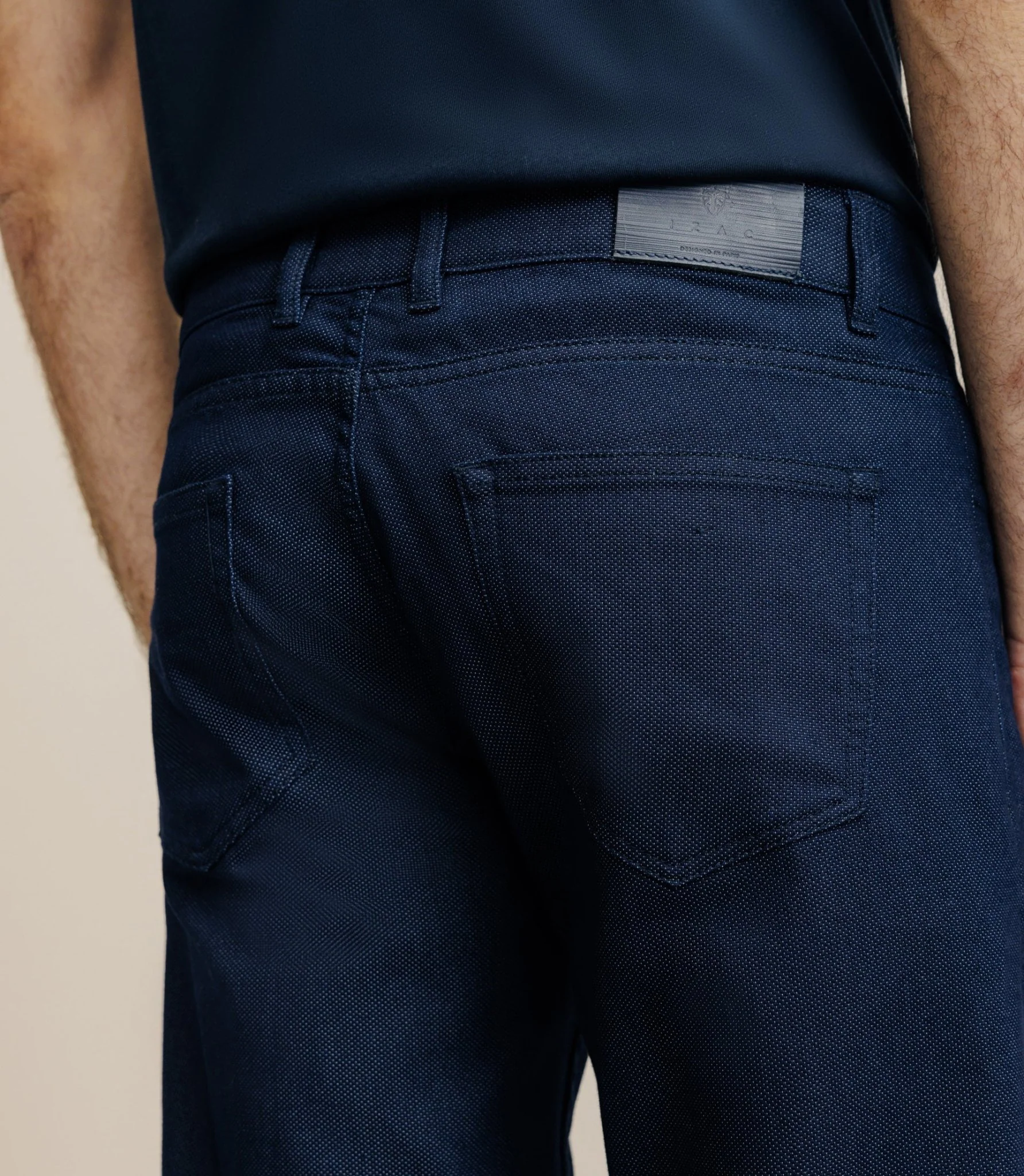 Pantalon armuré slim marine – Image 3