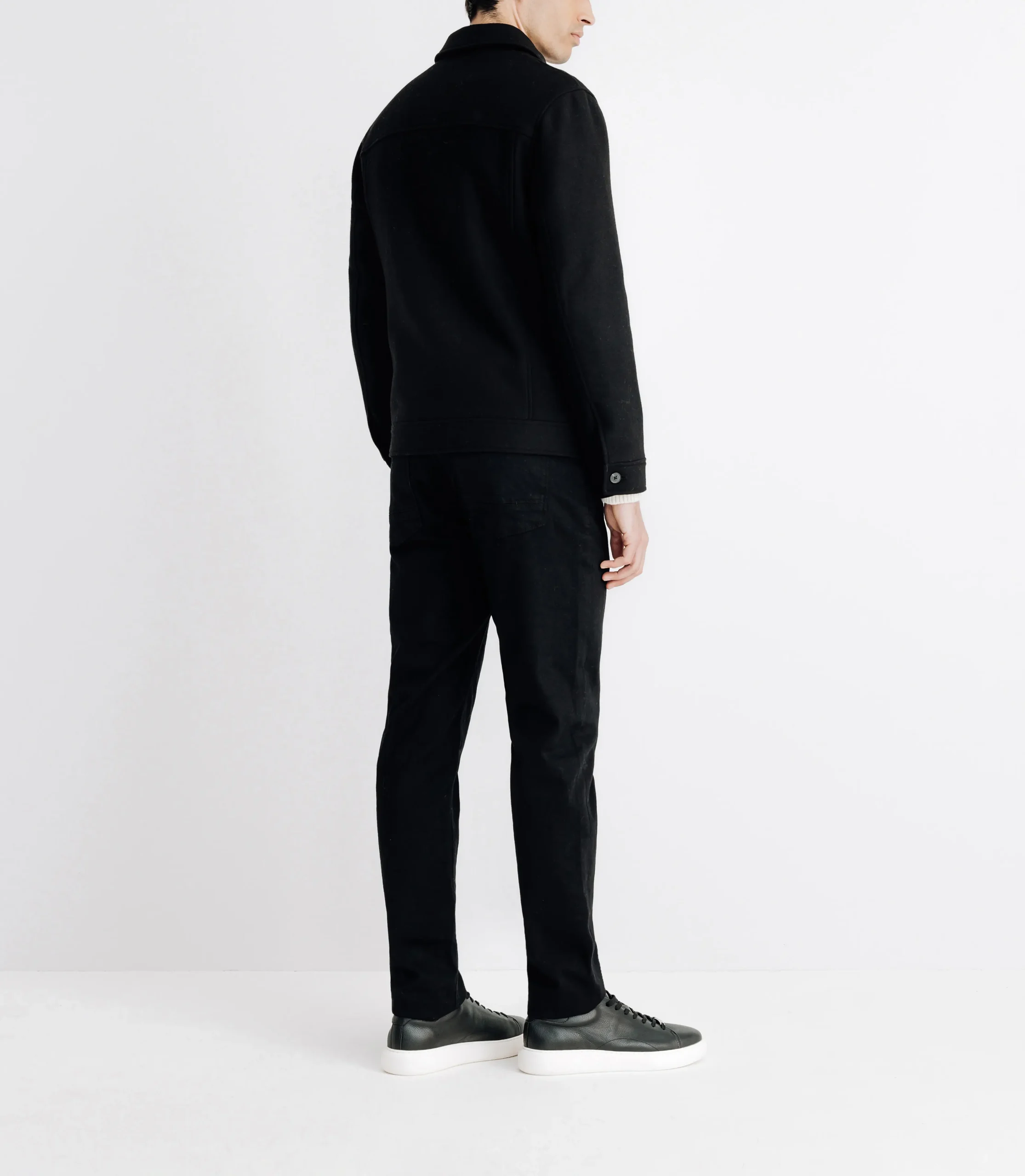 Blouson en laine noir – Image 4