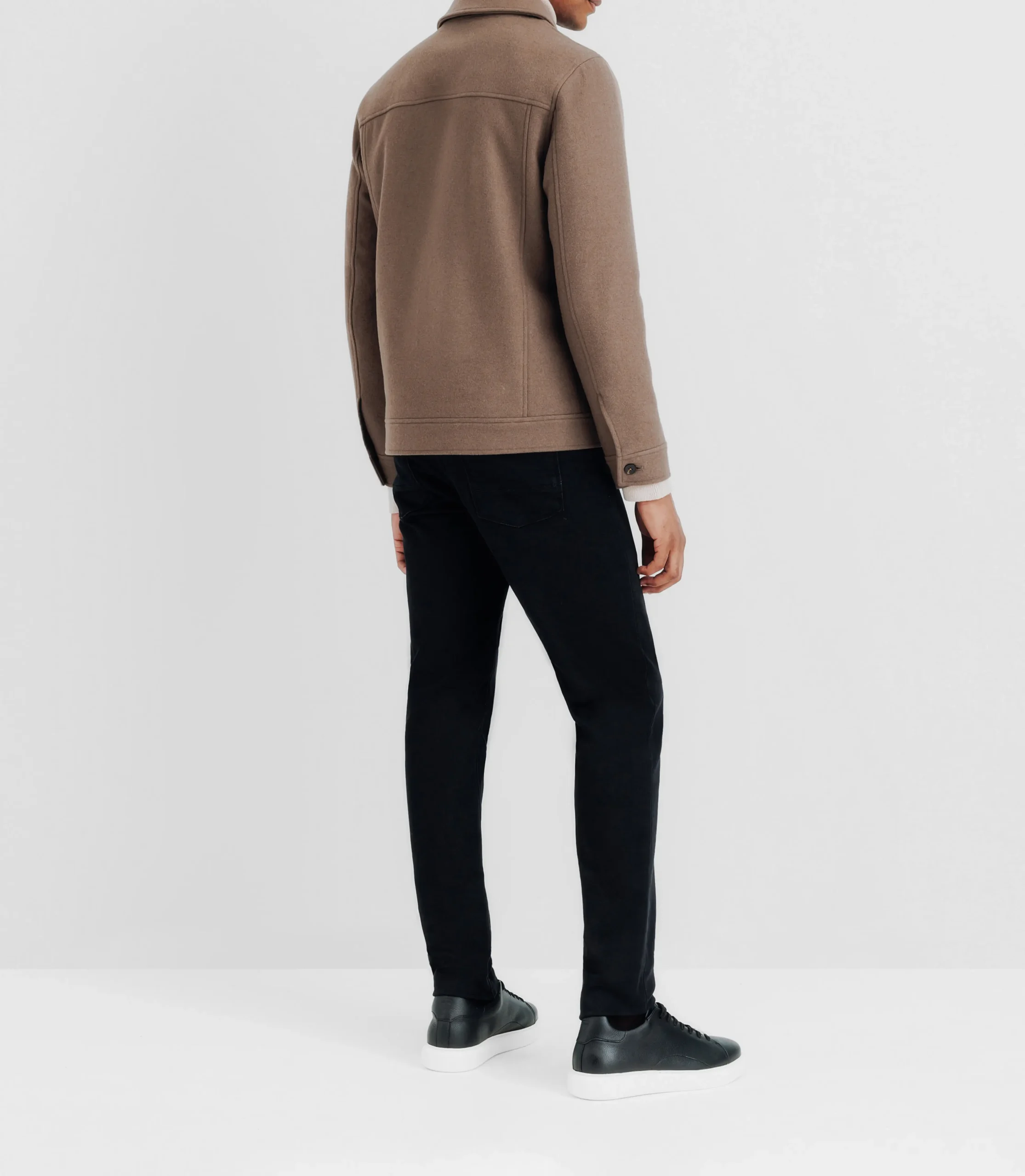 Blouson en laine taupe – Image 4