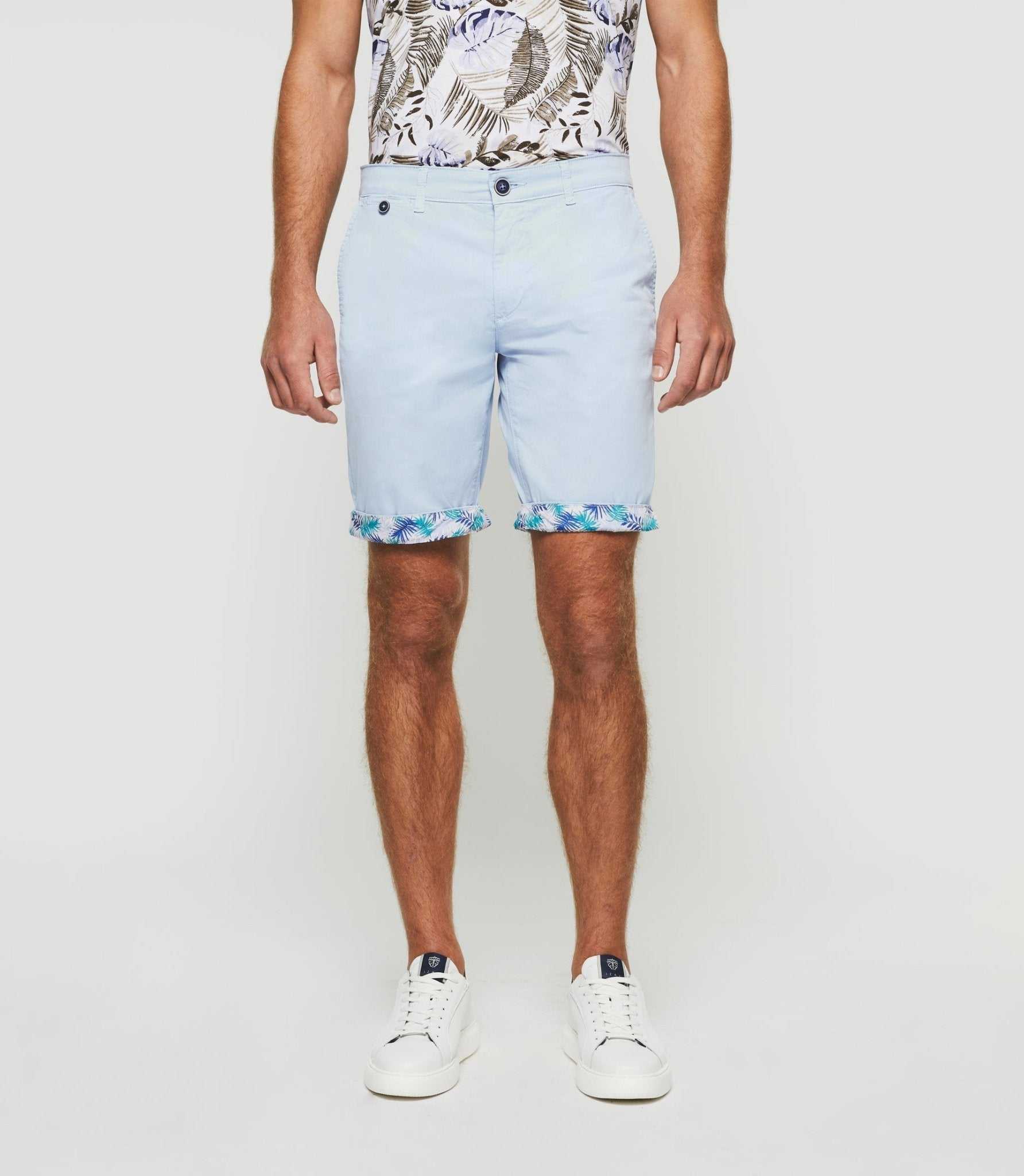 Bermuda fantaisie bleu ciel "Slowly" – Image 5