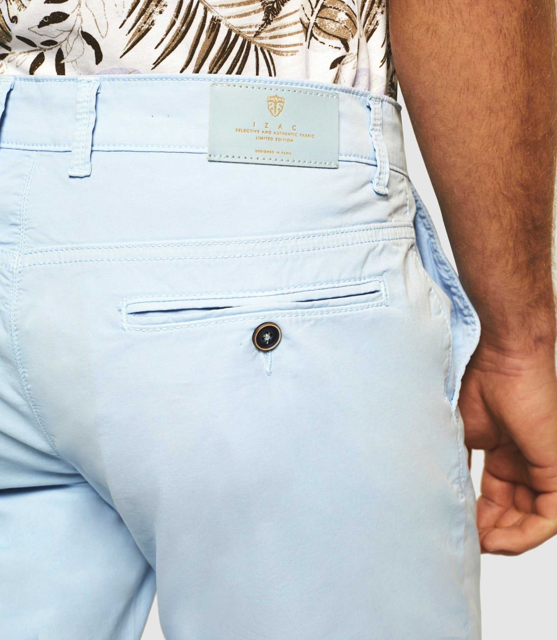 Bermuda fantaisie bleu ciel "Slowly" – Image 3