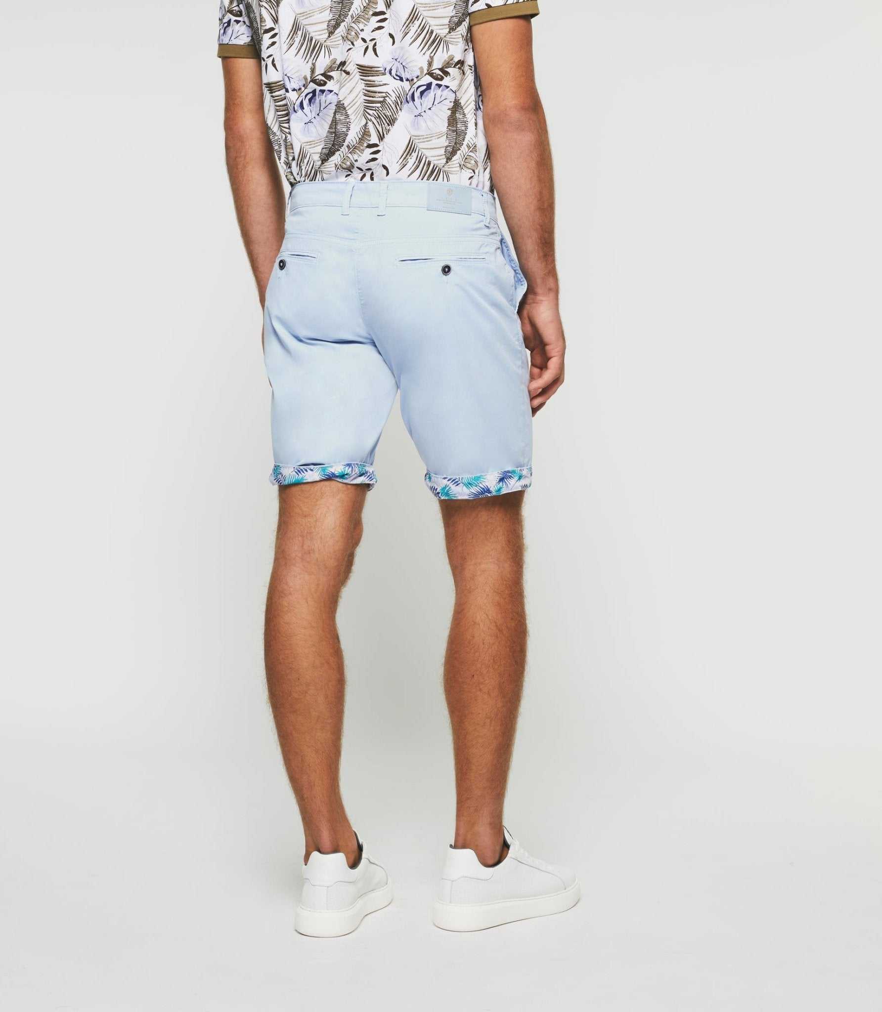 Bermuda fantaisie bleu ciel "Slowly" – Image 4