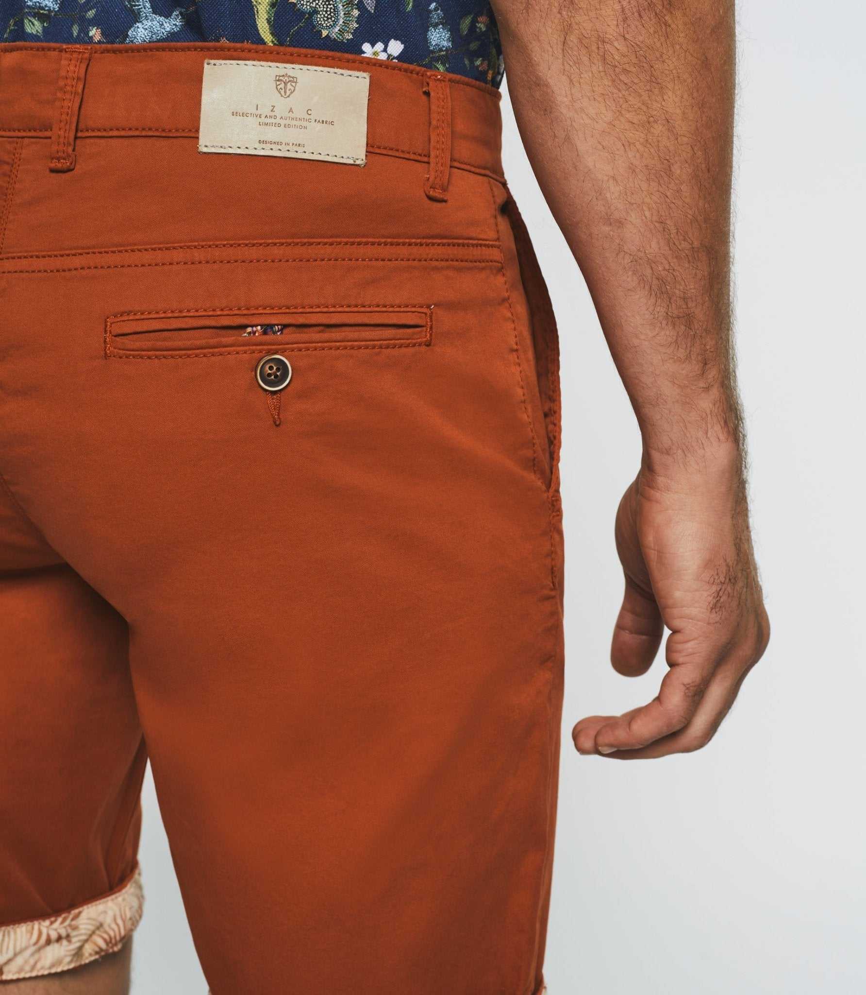 Bermuda fantaisie orange "Slowly" – Image 4