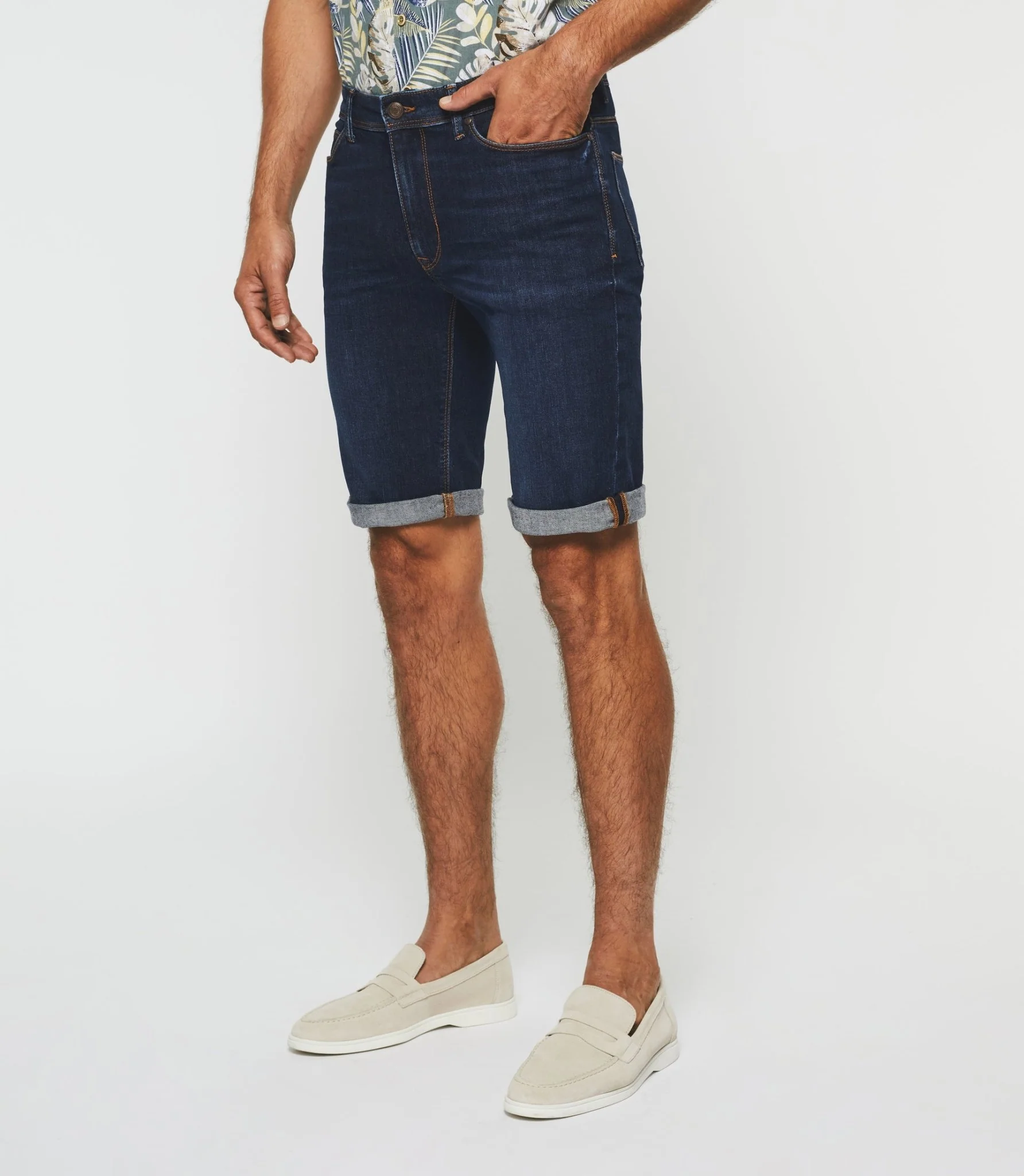 Bermuda hydroless denim bleu foncé "Start" – Image 3