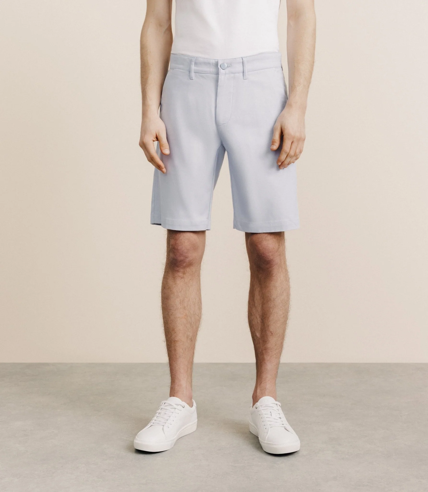 Bermuda coton stretch bleu ciel
