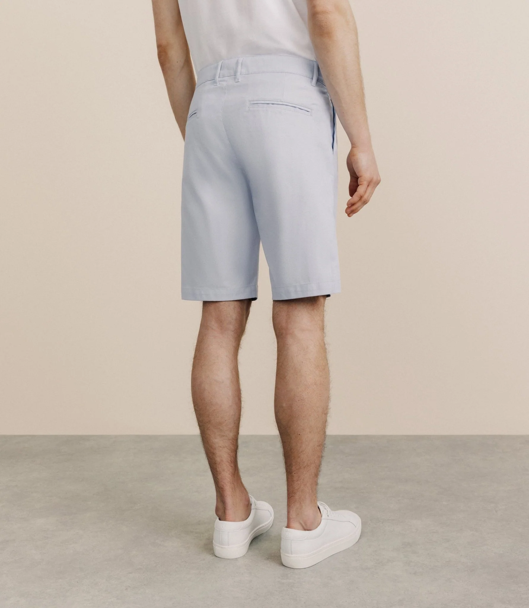 Bermuda coton stretch bleu ciel – Image 3