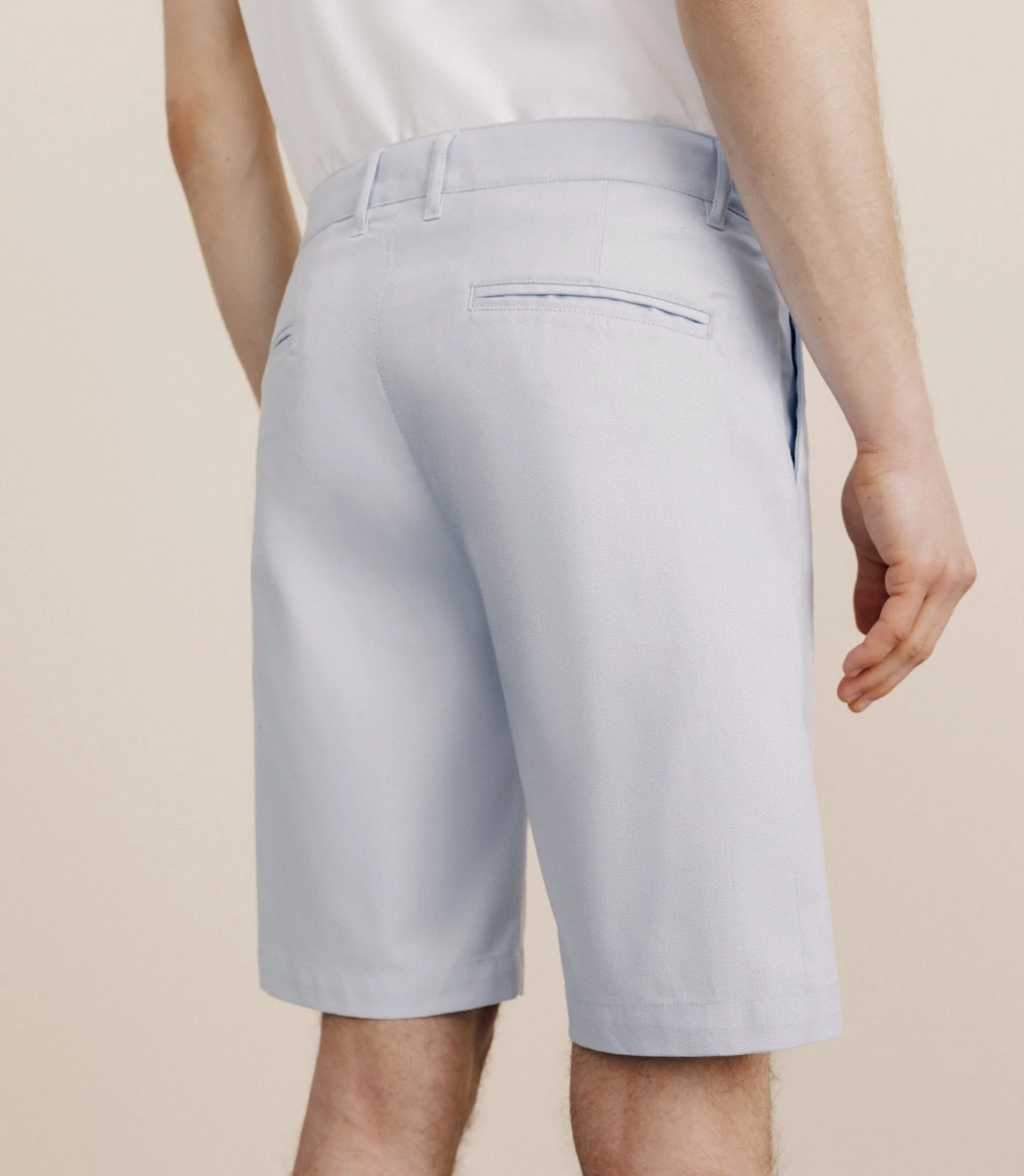 Bermuda coton stretch bleu ciel – Image 4