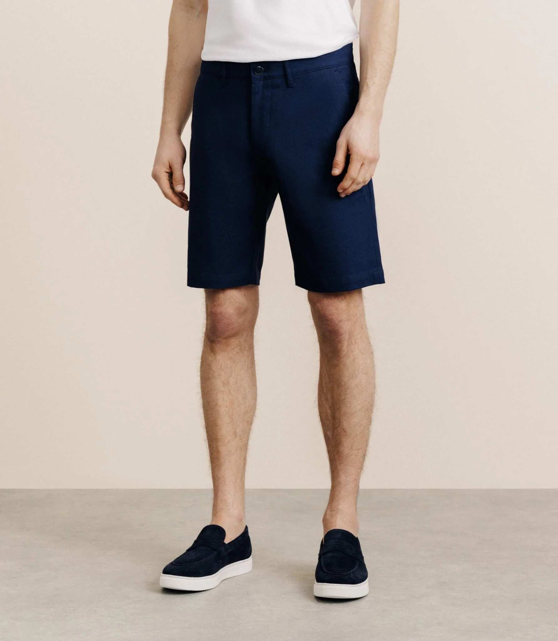 Bermuda coton stretch marine