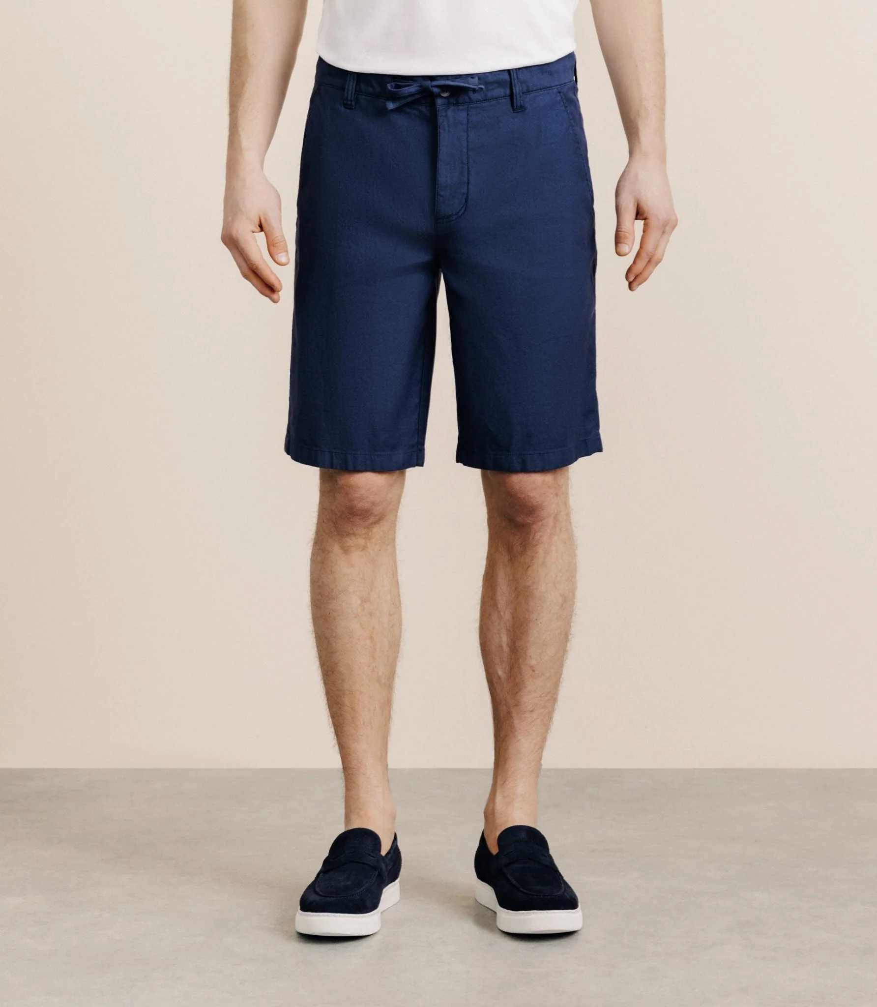 Bermuda avec cordon marine