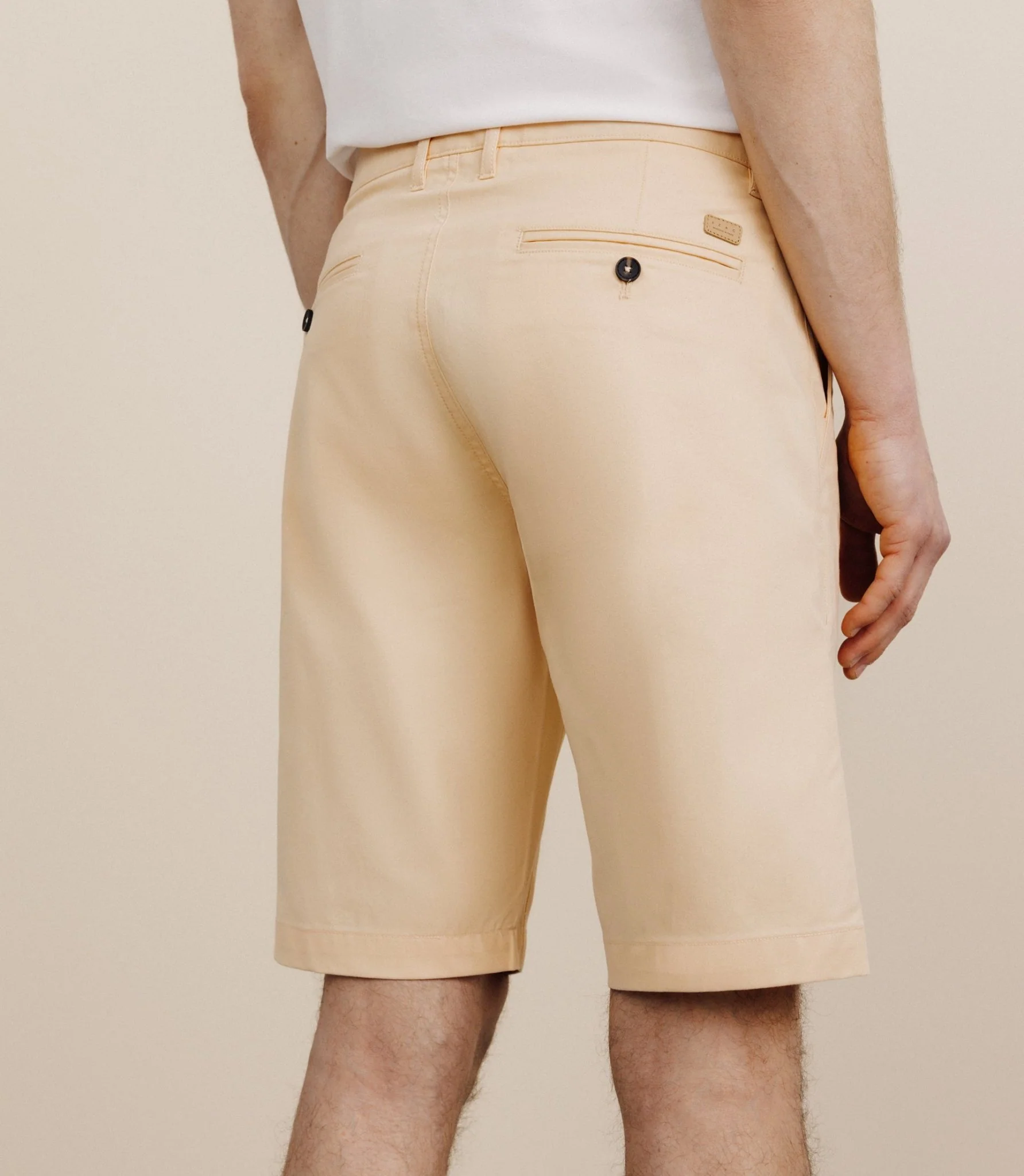 Bermuda coton stretch pêche – Image 4