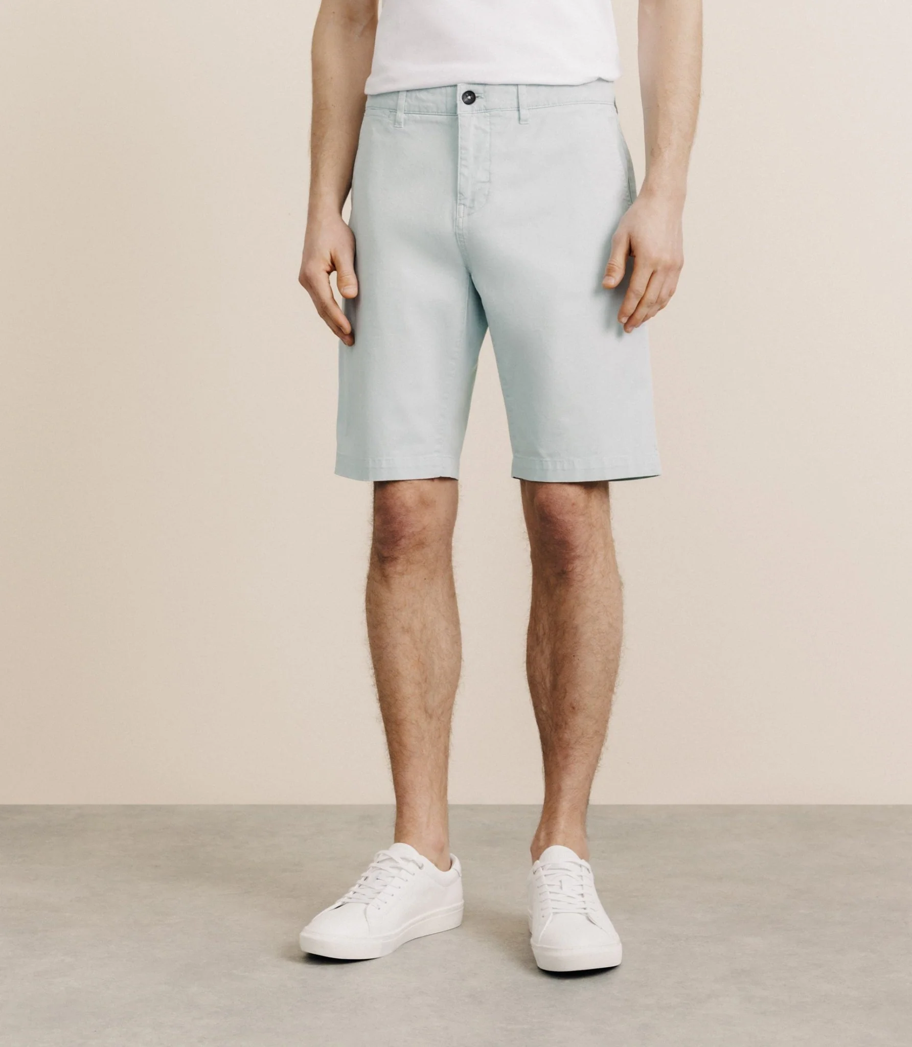 Bermuda coton stretch vert