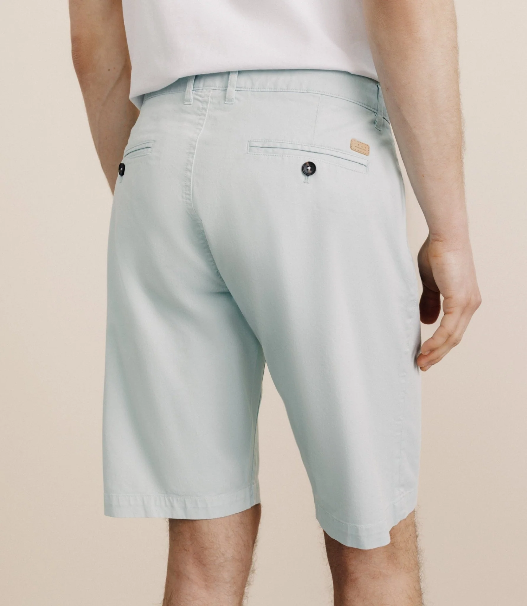 Bermuda coton stretch vert – Image 4
