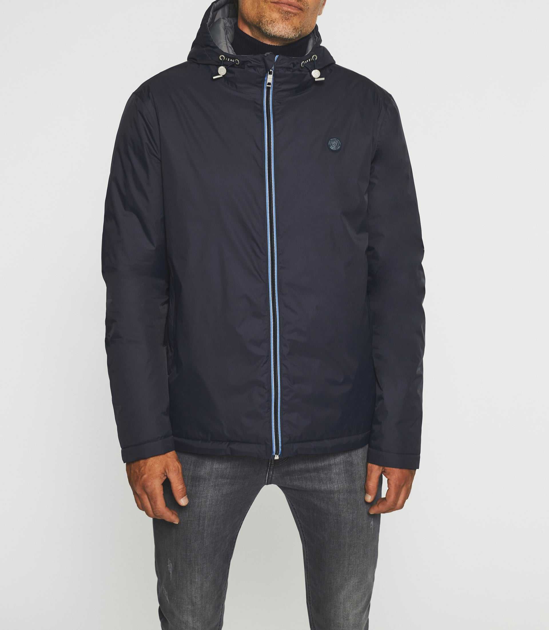 Blouson matelassé réversible marine et gris MORENO – Image 2