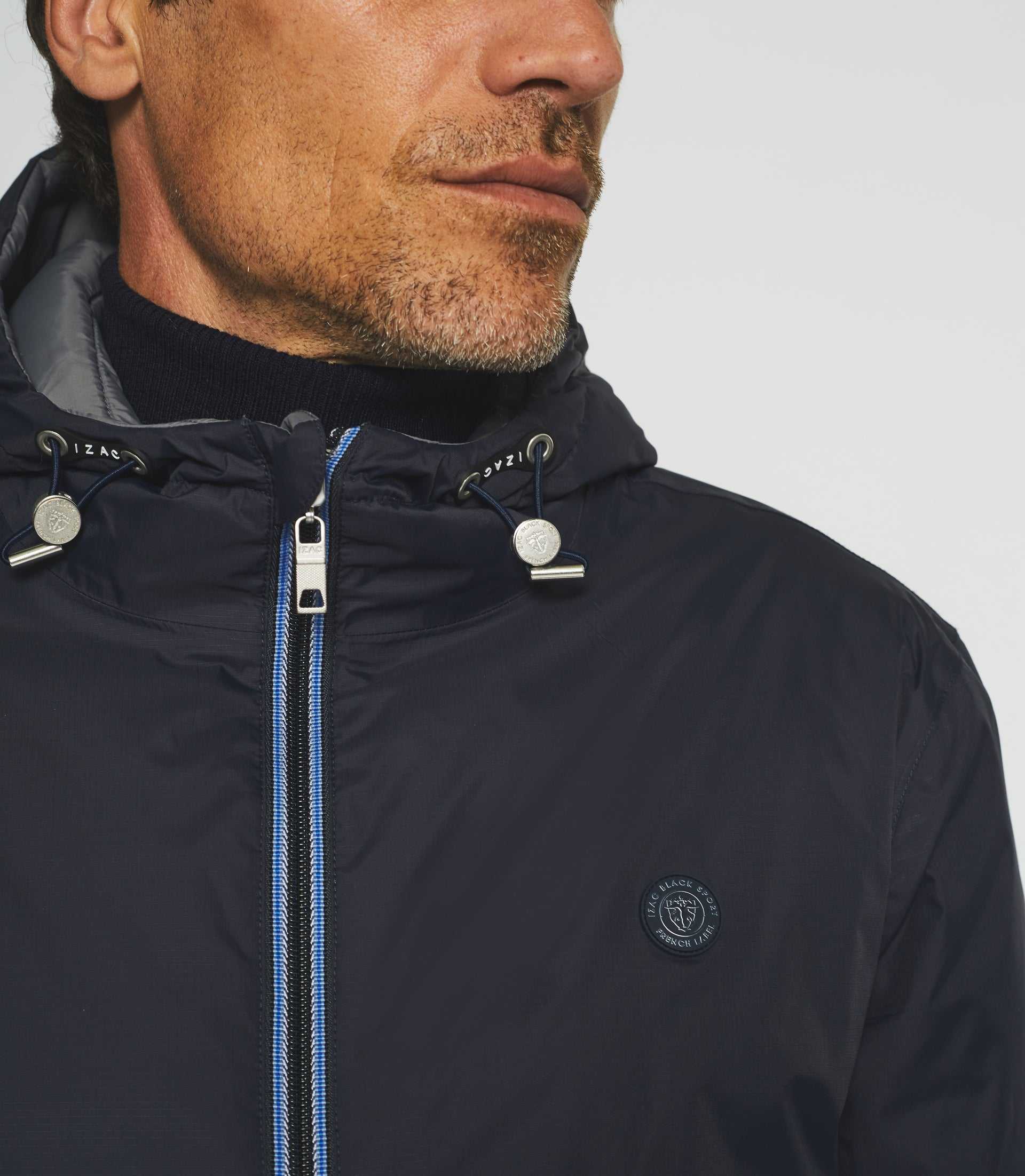 Blouson matelassé réversible marine et gris MORENO – Image 3