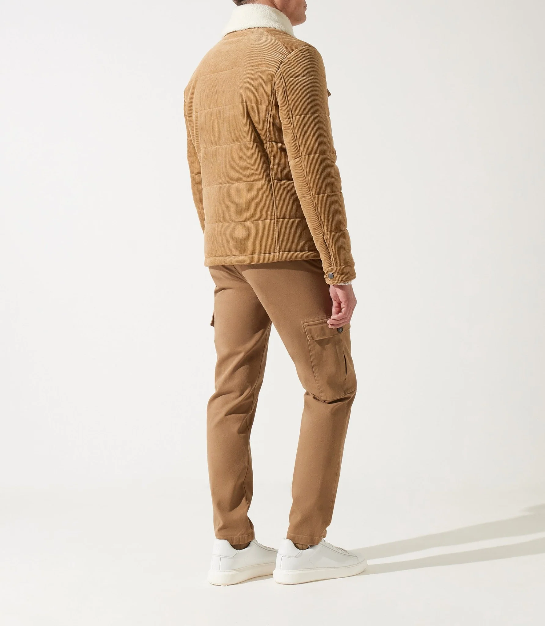 Blouson velours matelasse beige MANI – Image 3