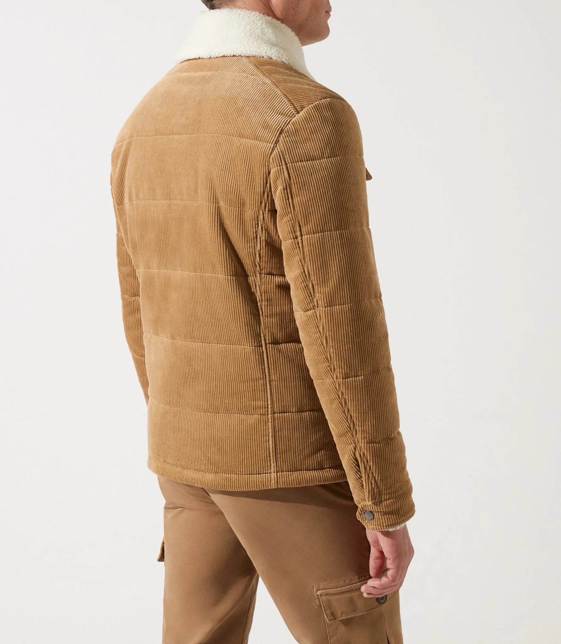 Blouson velours matelasse beige MANI – Image 4
