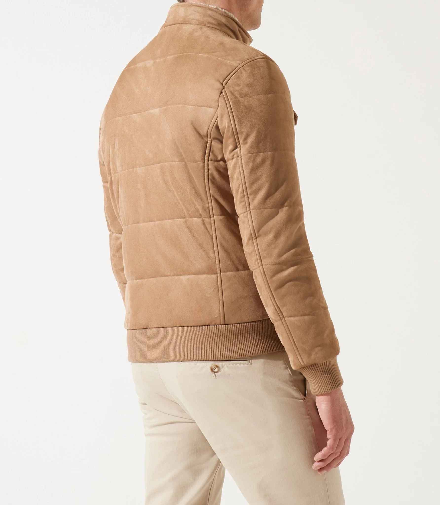 Blouson teddy matelasse beige MEMPHIS – Image 3