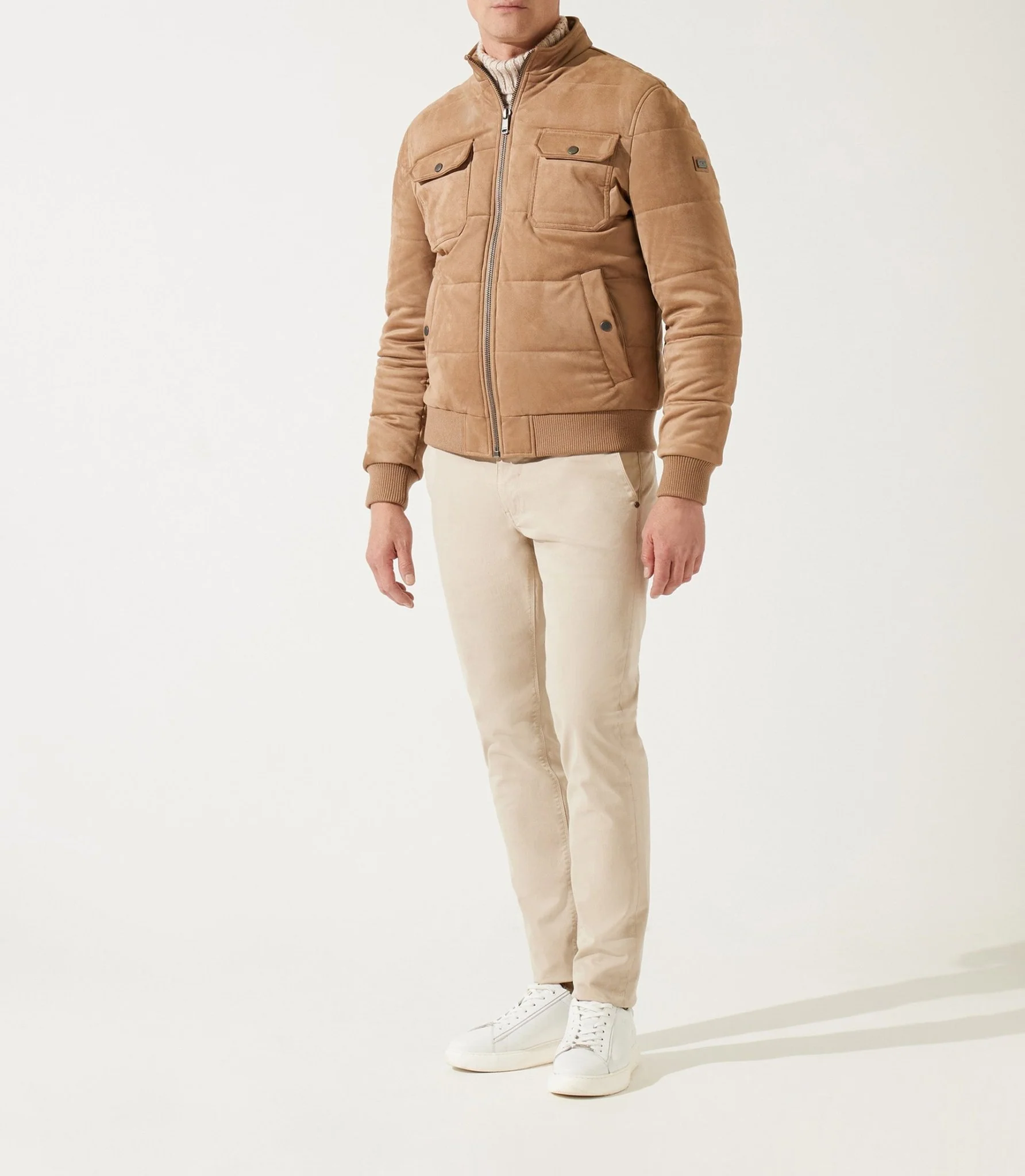Blouson teddy matelasse beige MEMPHIS – Image 4