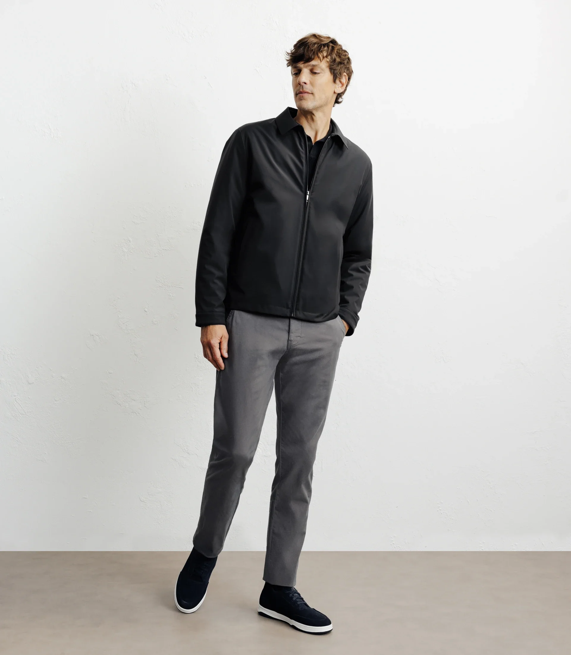 Blouson col chemise noir – Image 3