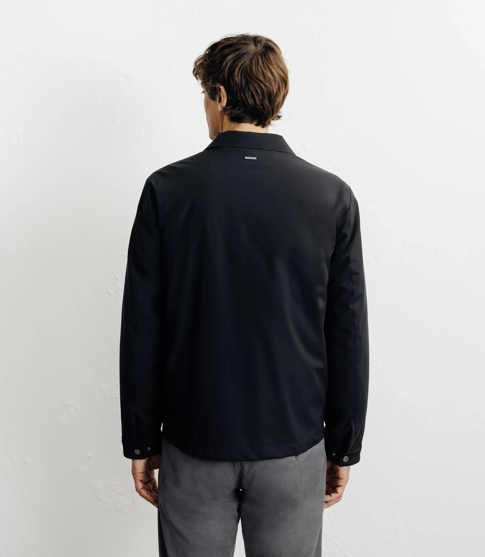 Blouson col chemise noir – Image 4