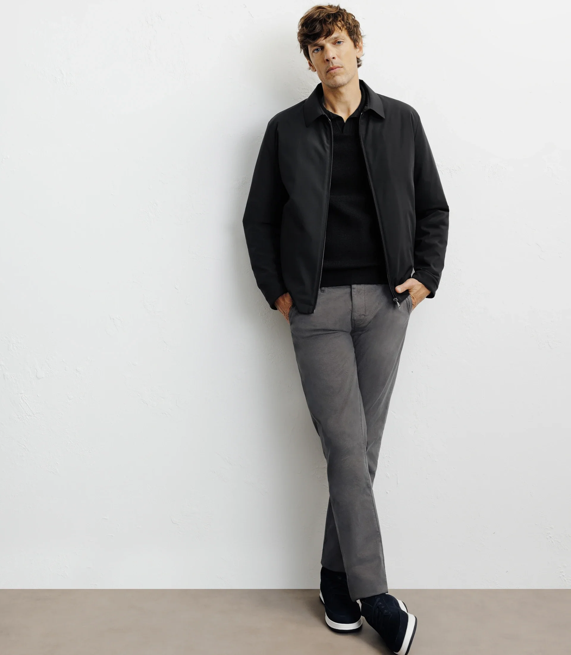 Blouson col chemise noir – Image 5