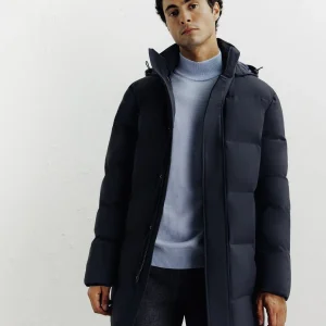 Doudoune longue marine