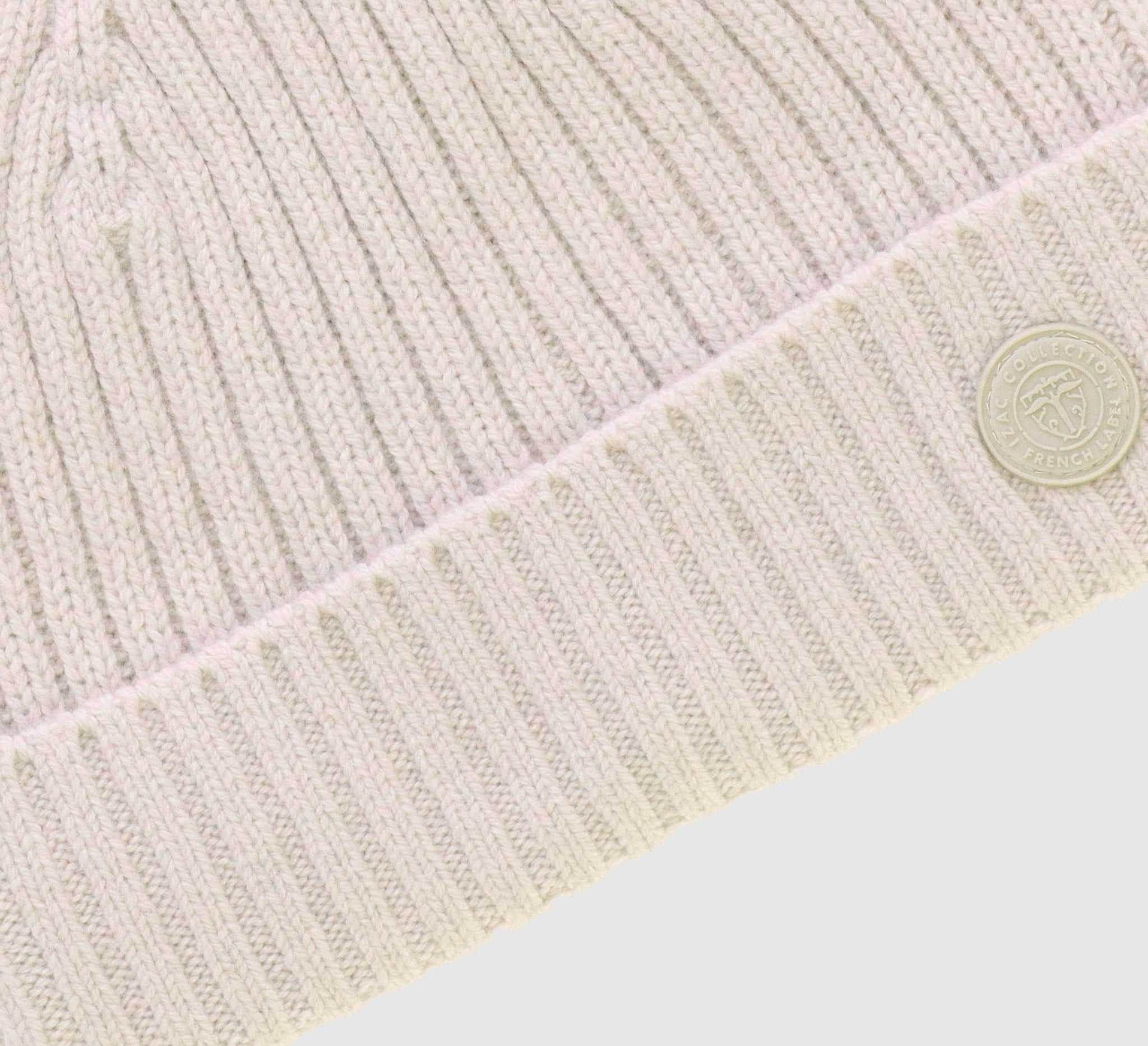 Bonnet en maille beige YATCH – Image 2