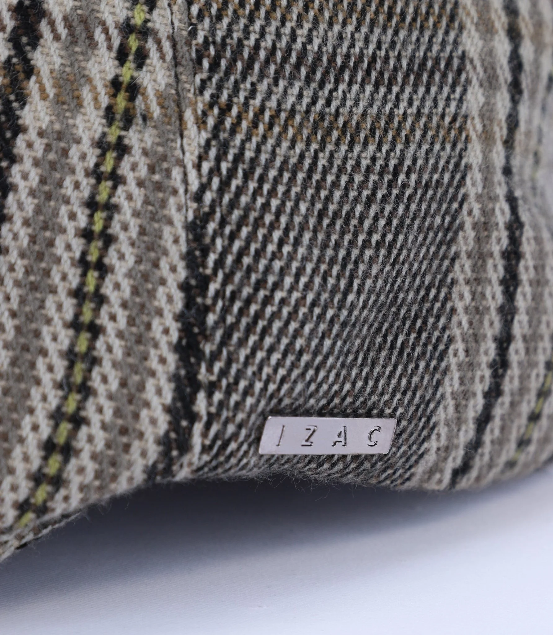 Casquette à carreaux beige – Image 3