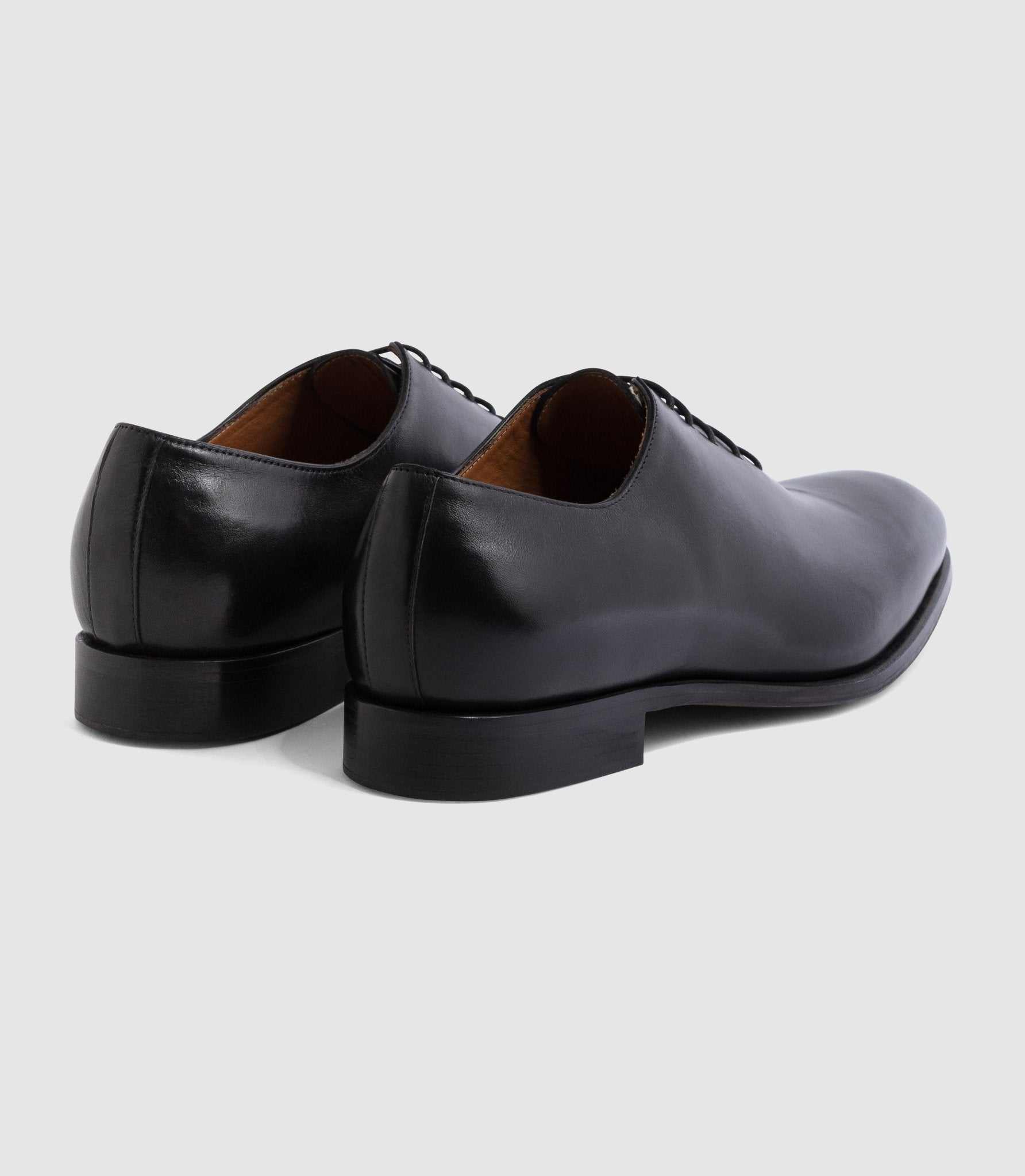 Chaussure coutures en cuir noir "Gino" – Image 3