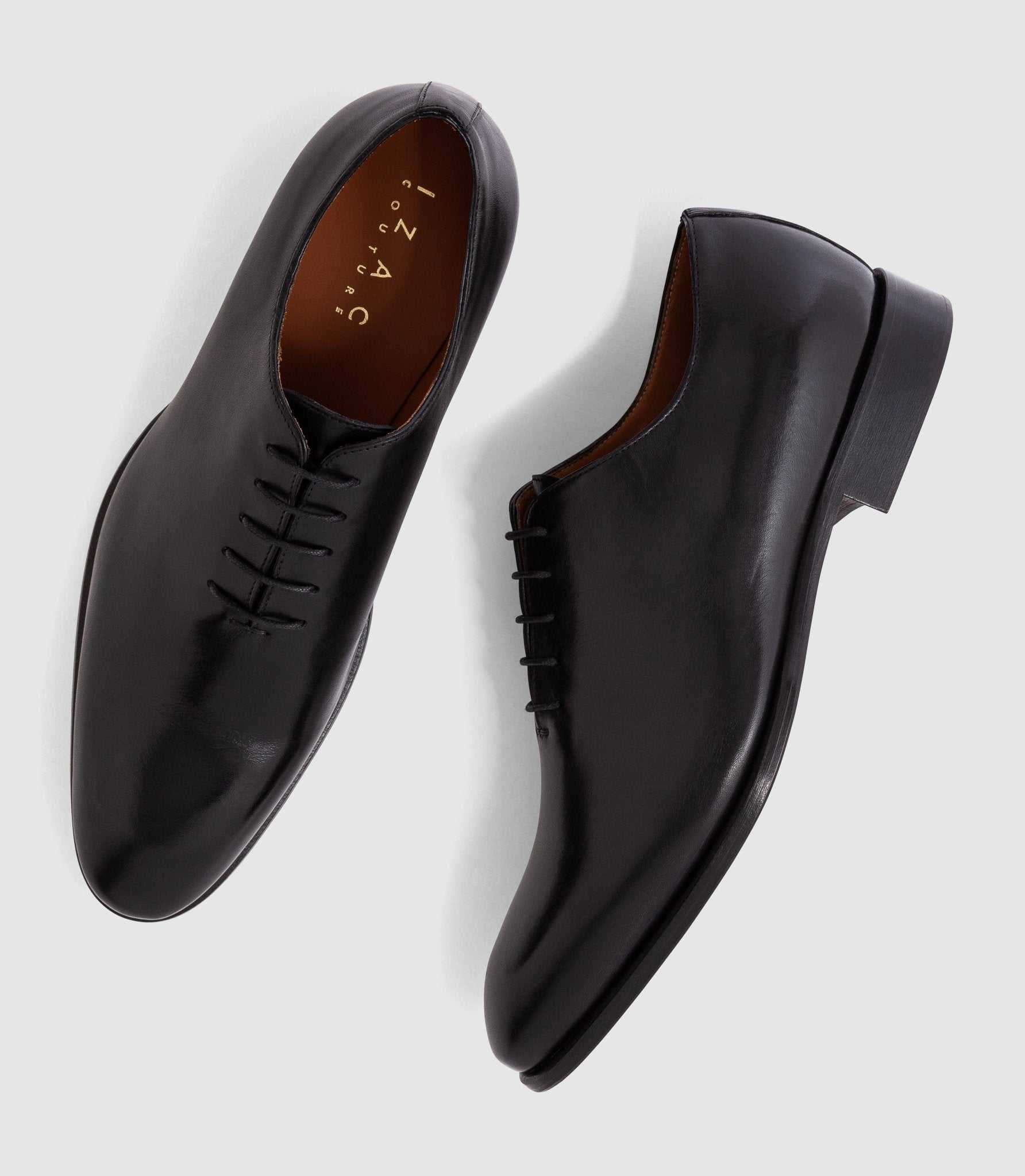 Chaussure coutures en cuir noir "Gino" – Image 4