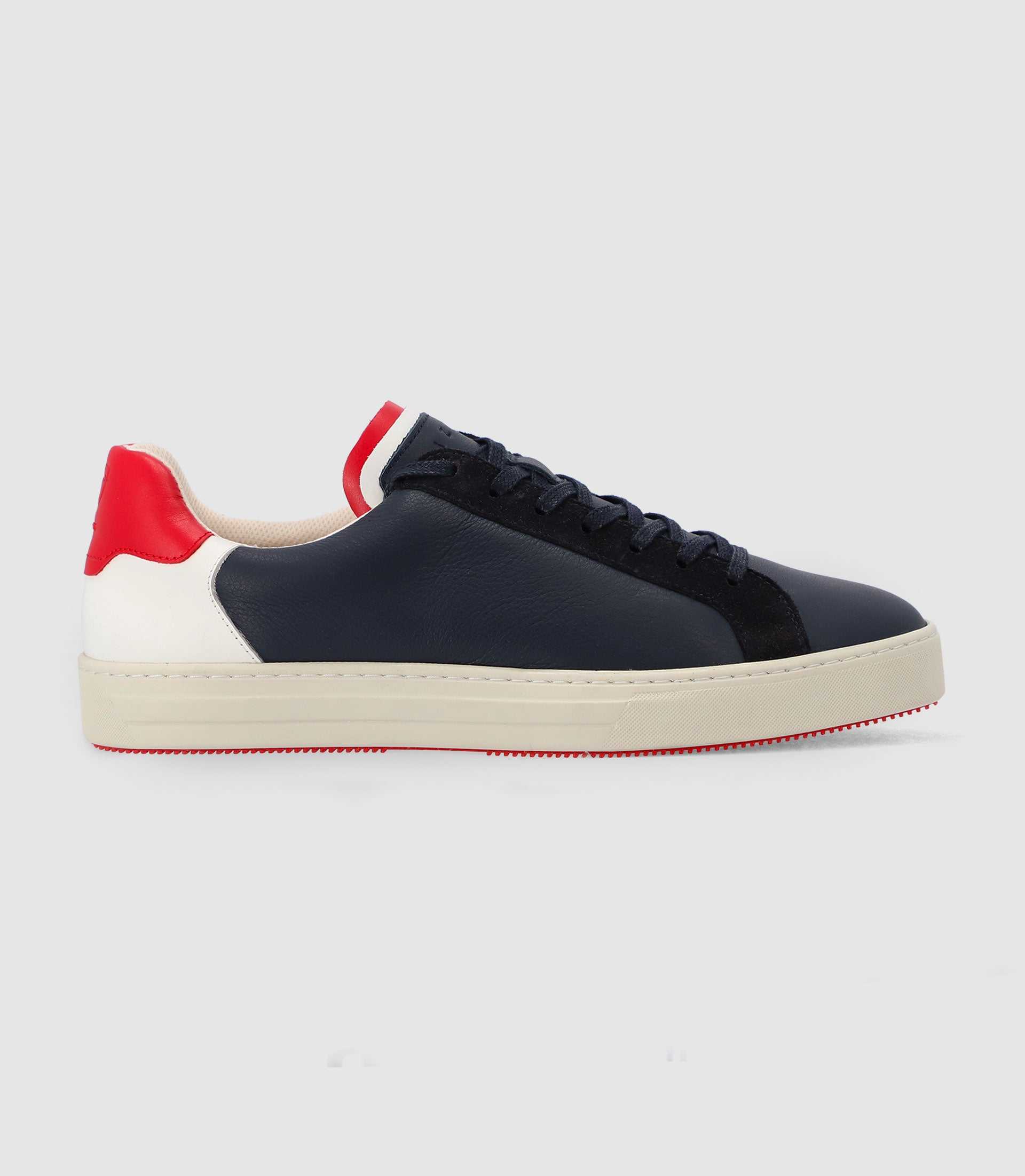 Sneakers en cuir avec blason marine – Image 3