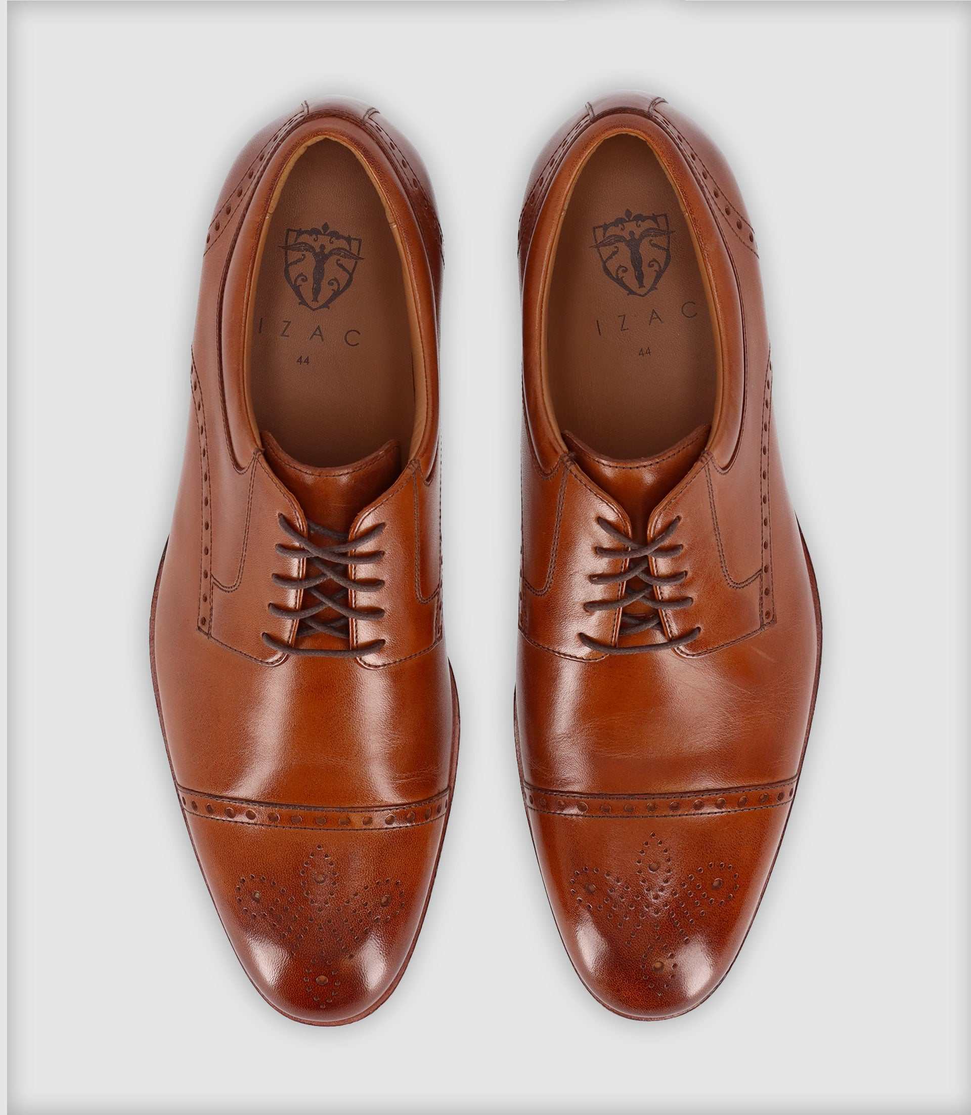Chaussures derby en cuir marron – Image 3