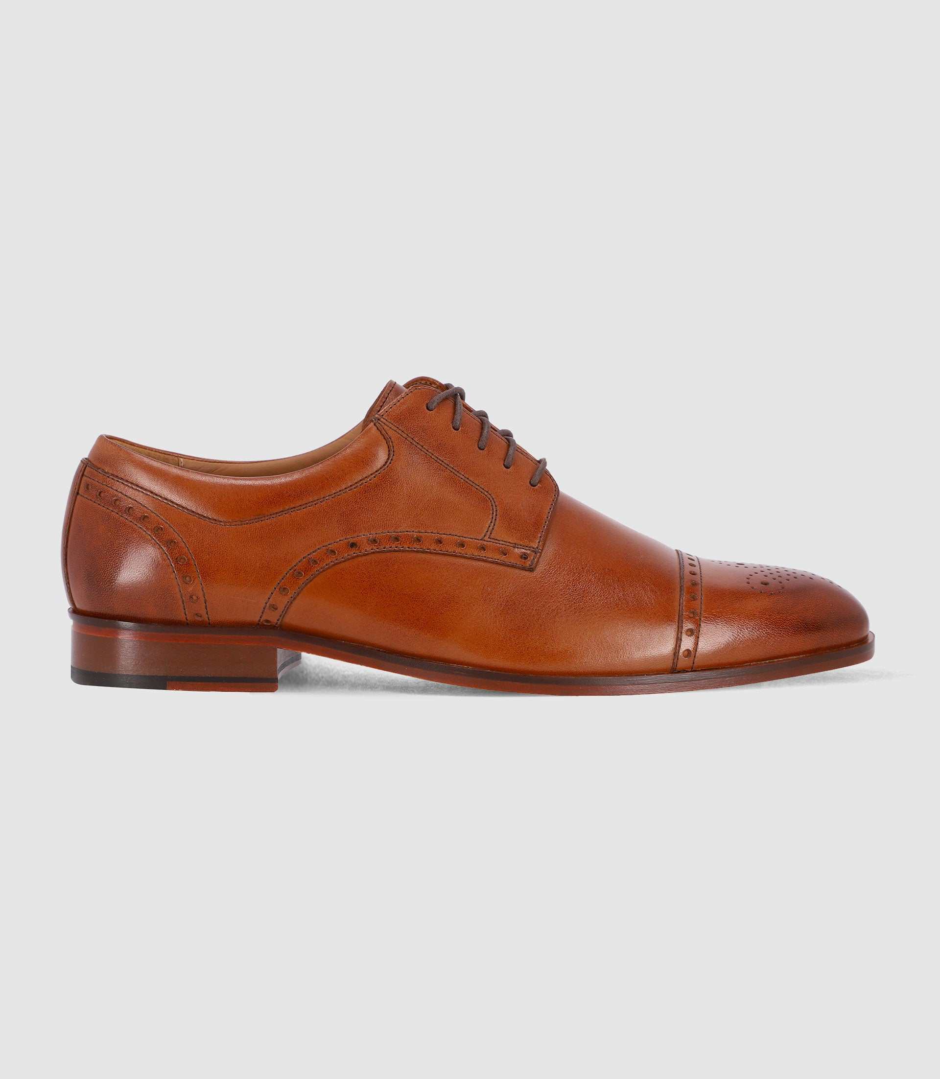 Chaussures derby en cuir marron – Image 4