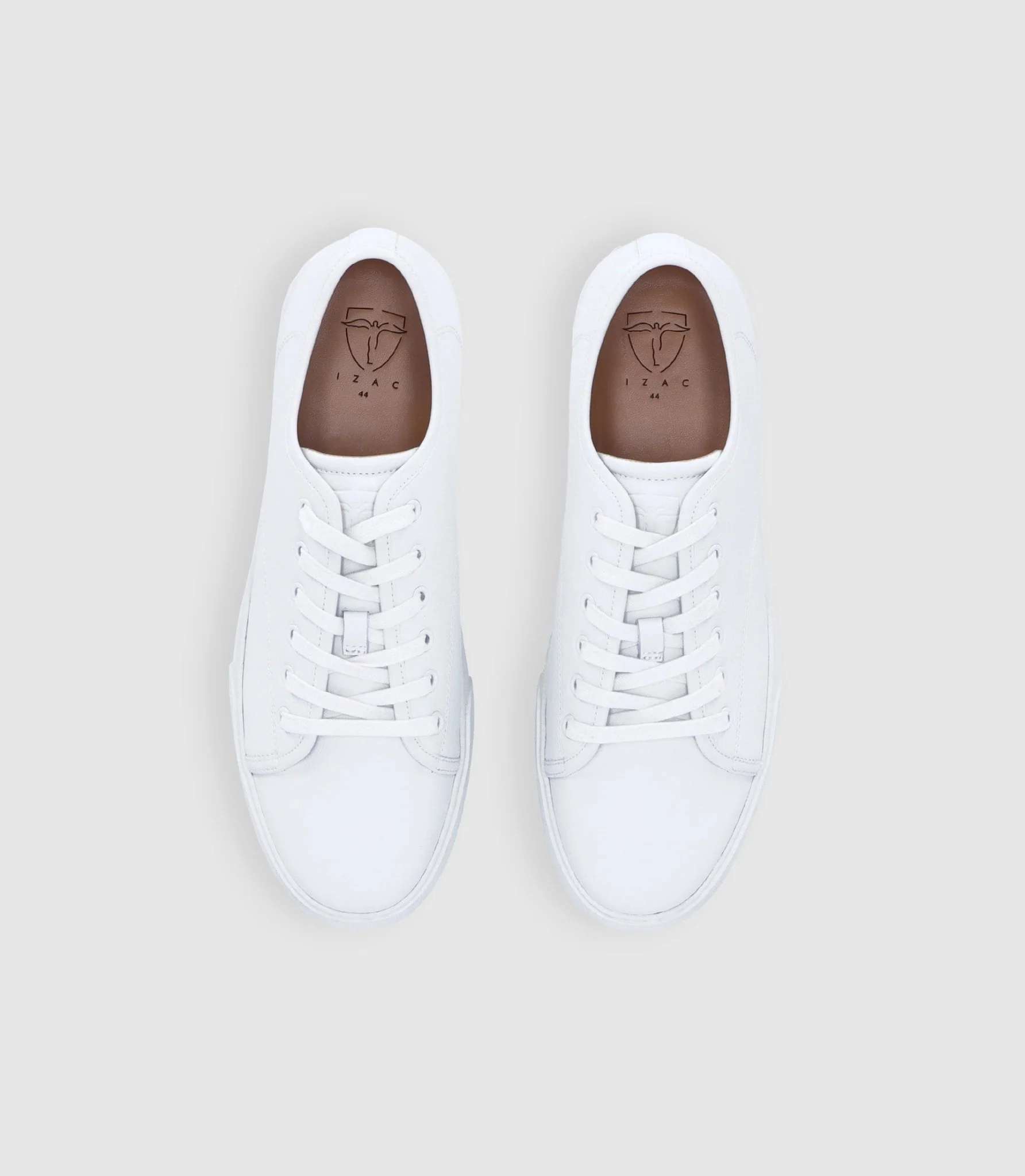 Baskets à lacets en cuir blanches – Image 4