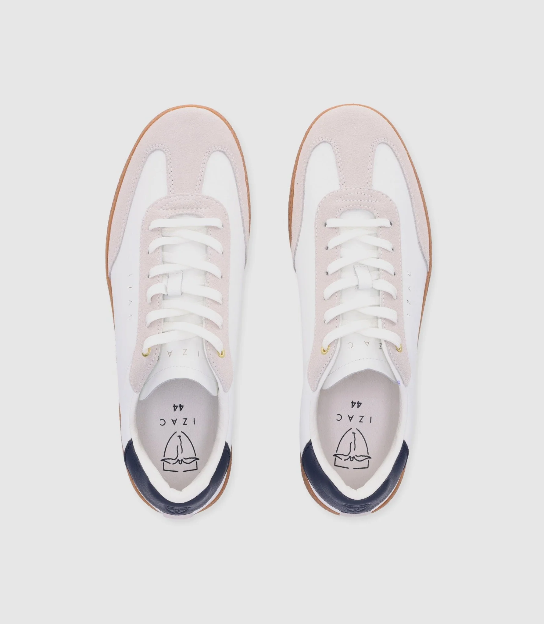 Chaussures sneakers en cuir avec logo blanches – Image 6