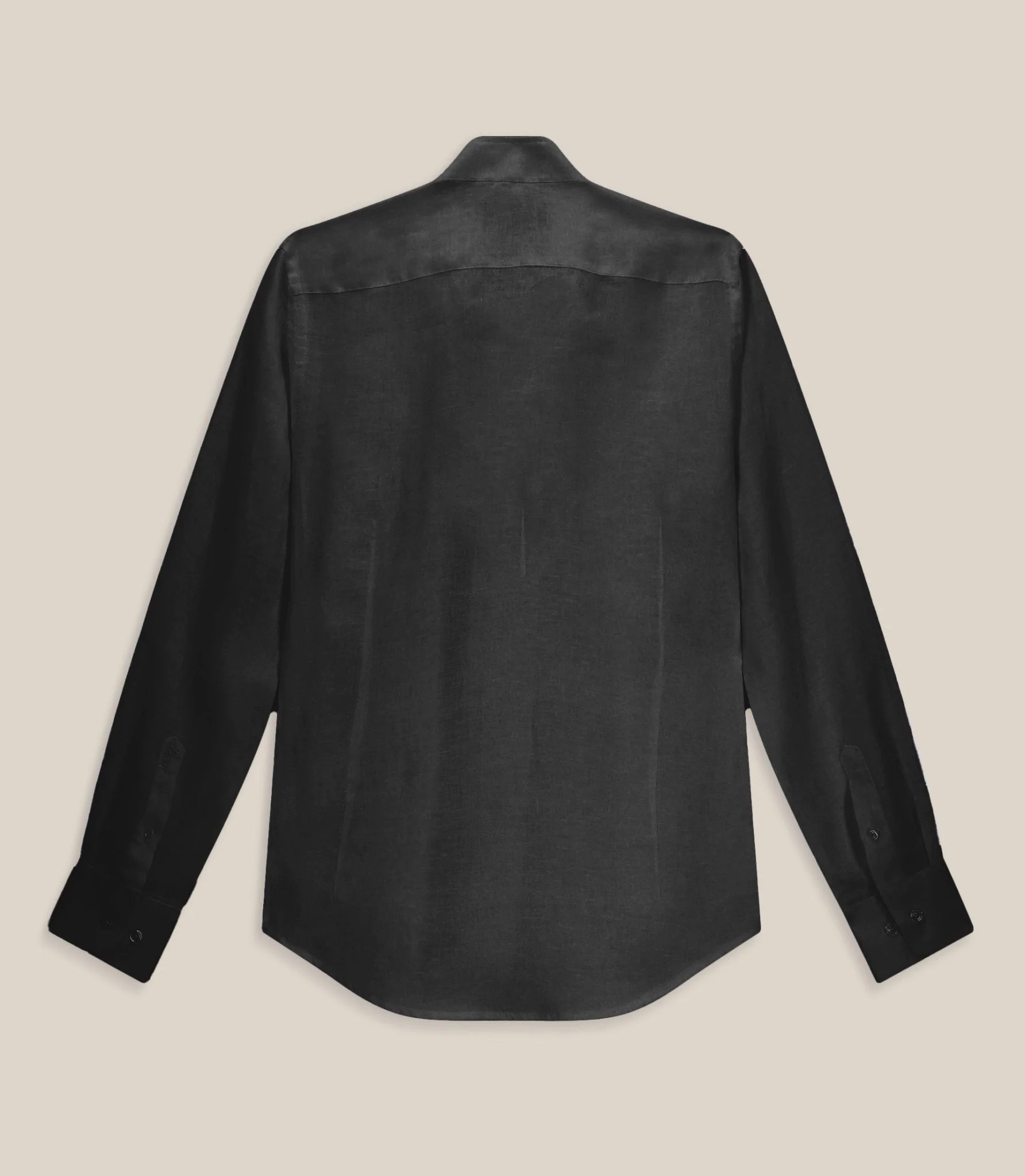 Chemise 100% lin noire – Image 2