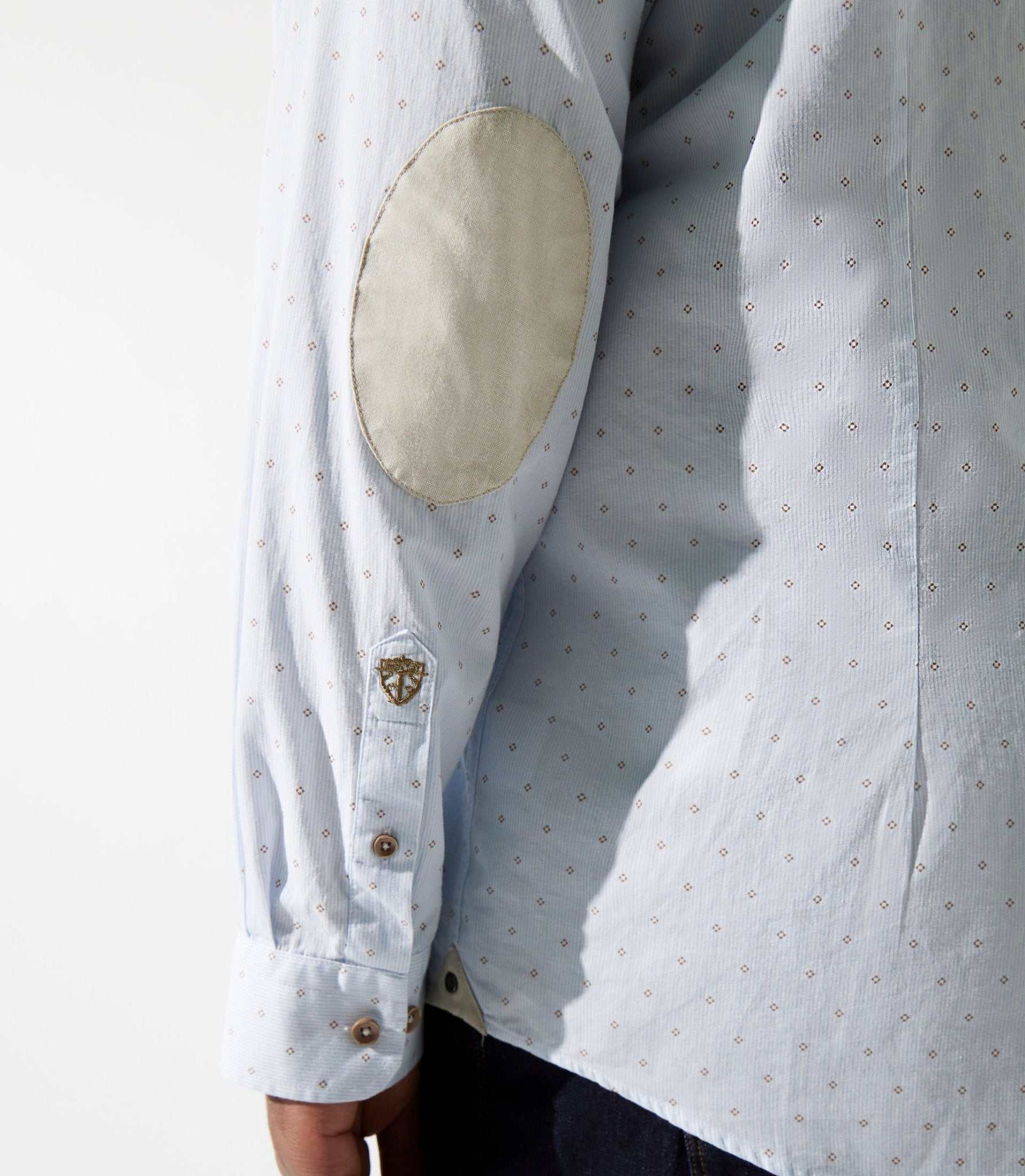 Chemise à imprimé blanc et camel KELLYBT – Image 2