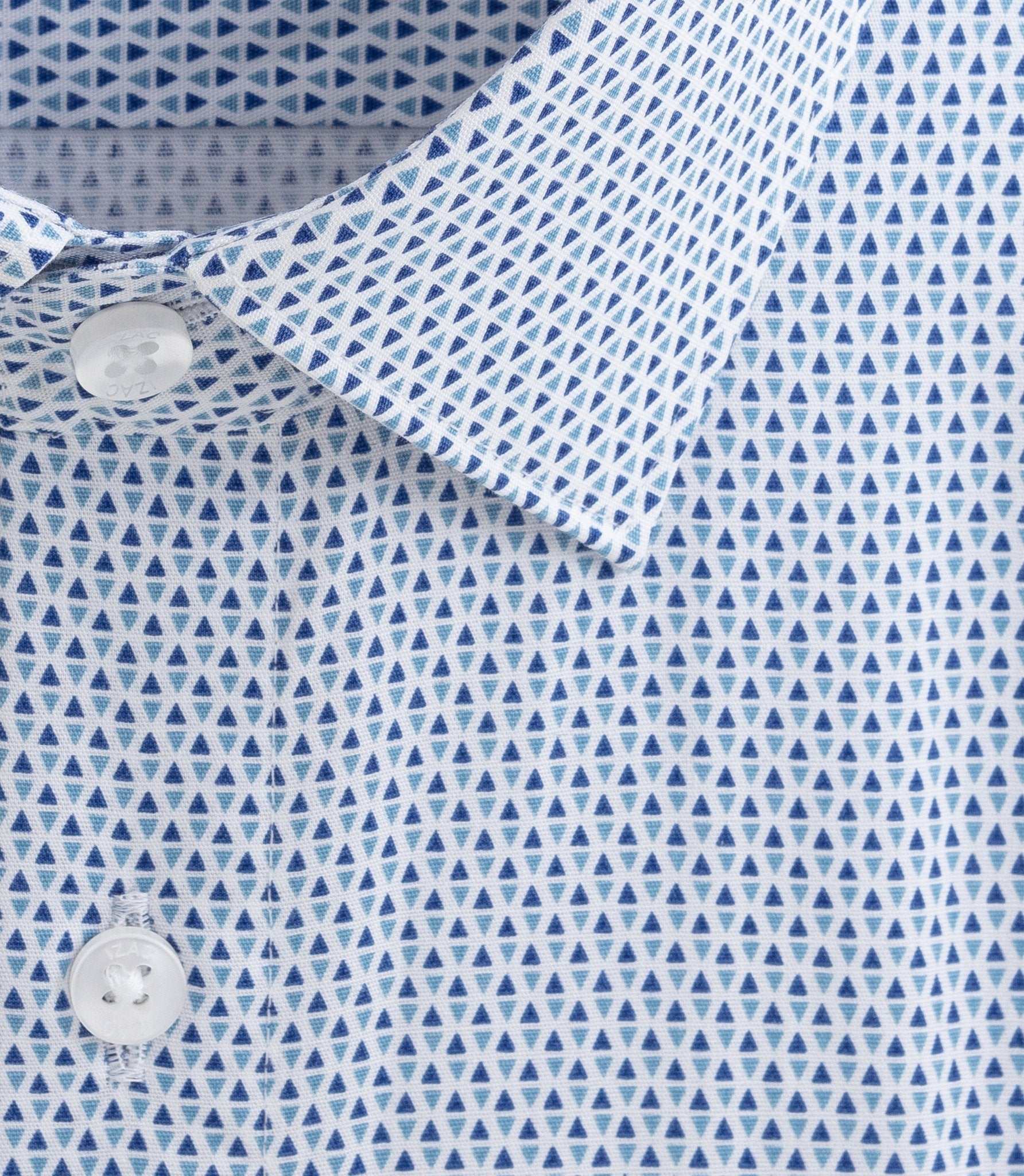 Chemise à imprimé micro motif bleu "Dang" – Image 4
