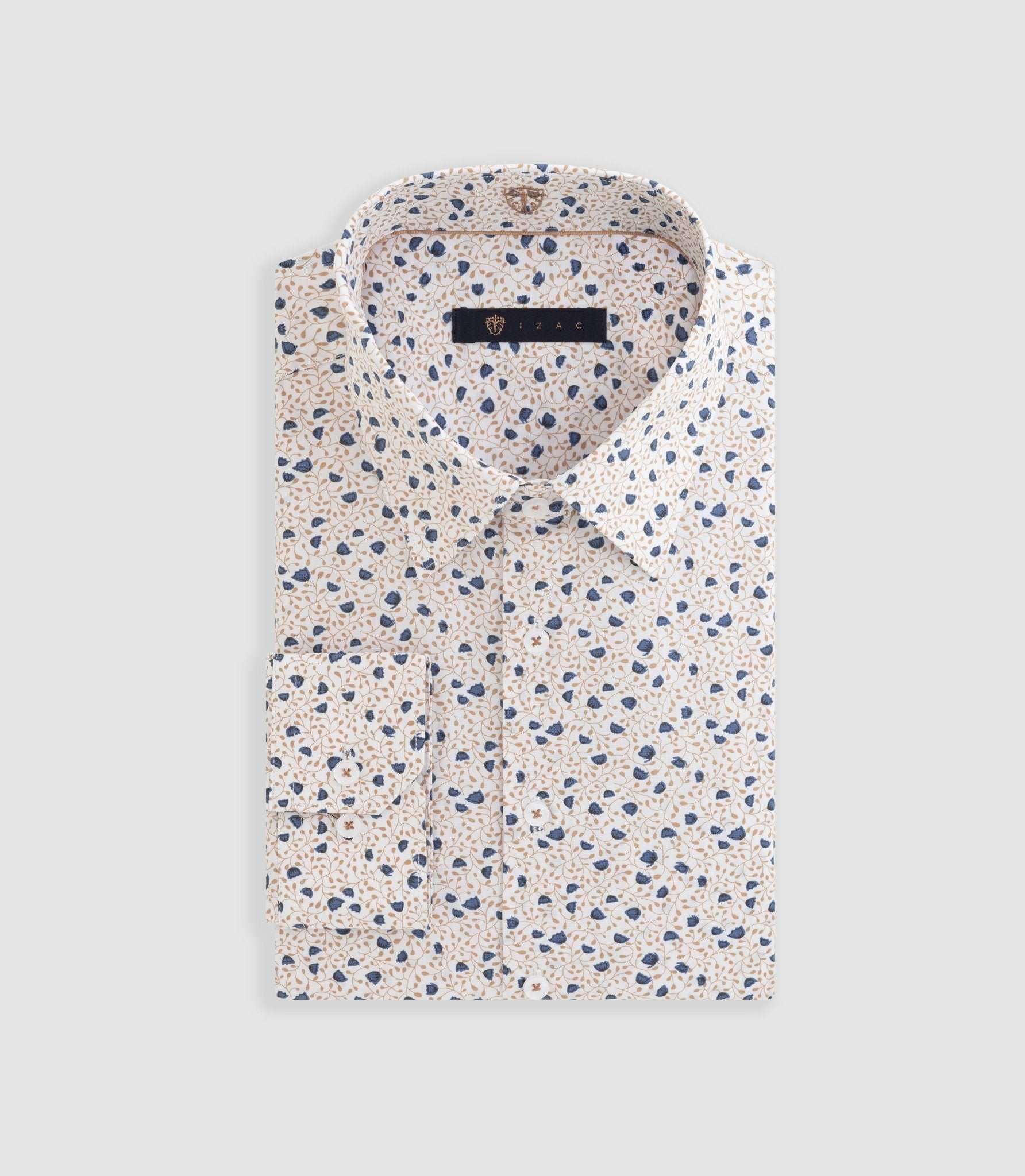 Chemise à imprimé floral jaune "Delta"