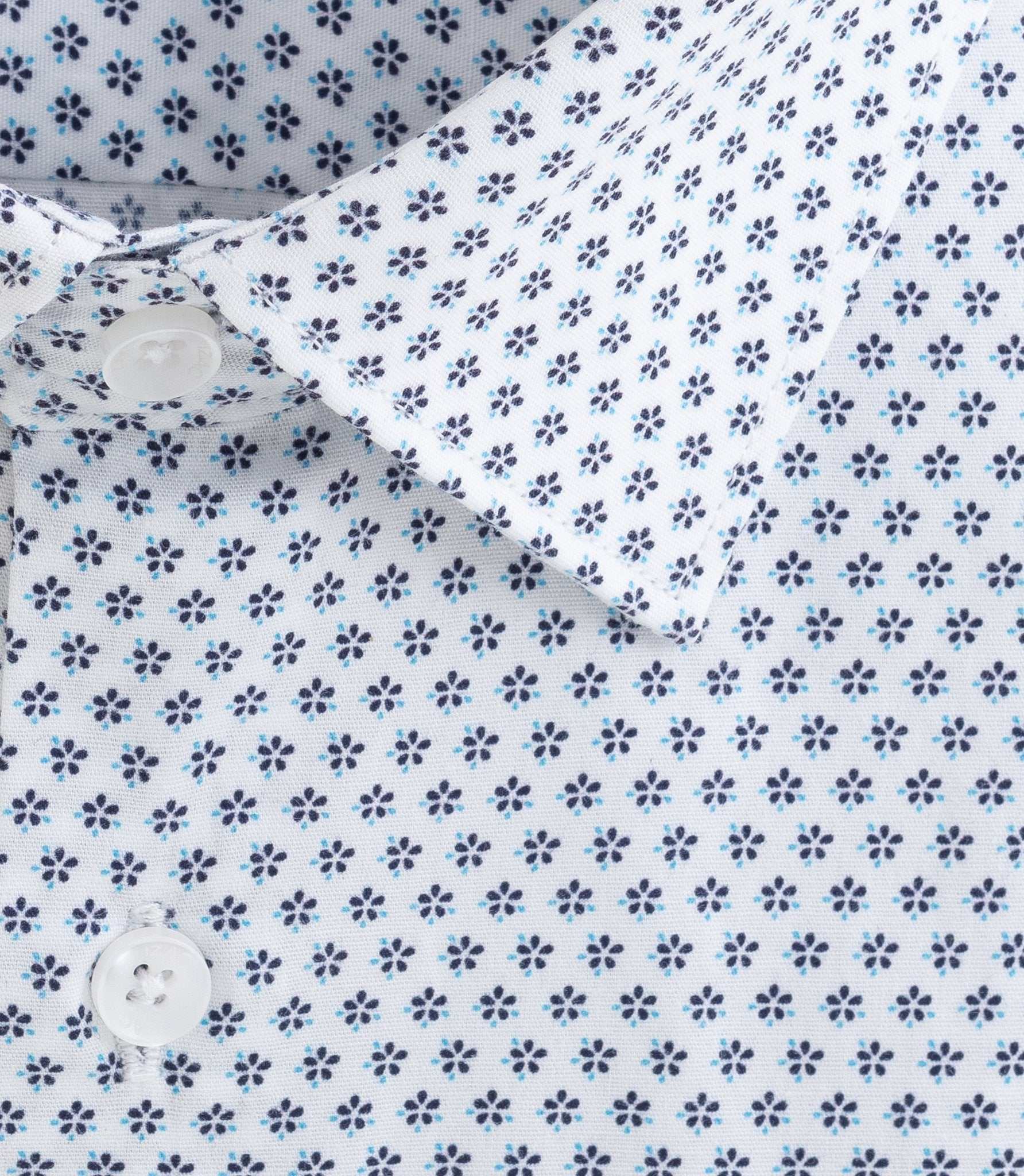 Chemise à imprimé micro motif blanche "Diego" – Image 2