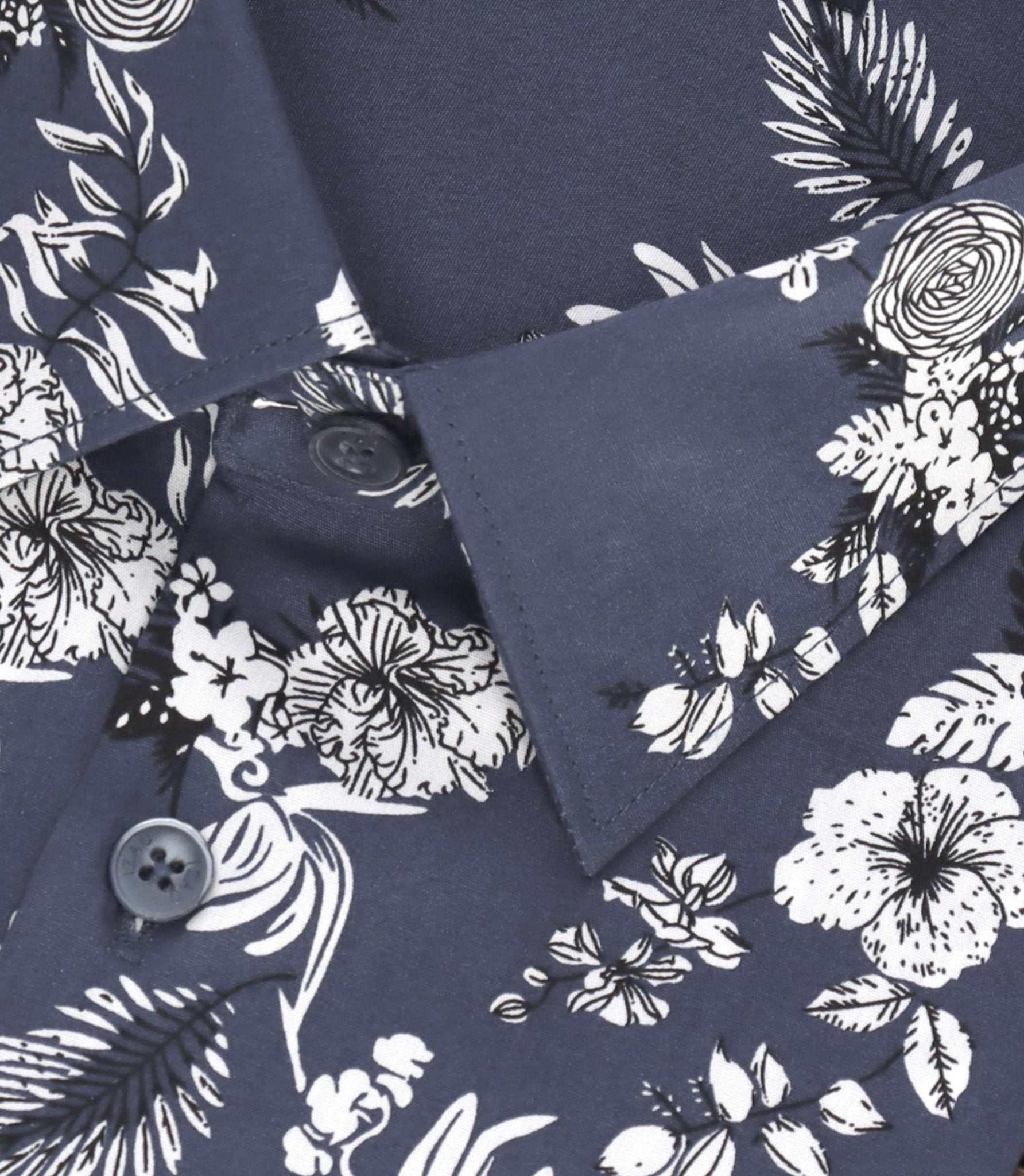 Chemise à imprimé fleuris marine MIOCHE – Image 2