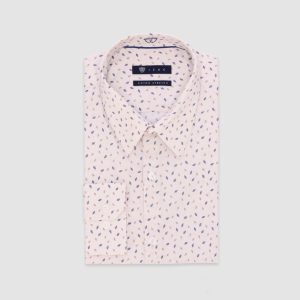 Chemise imprimée écru