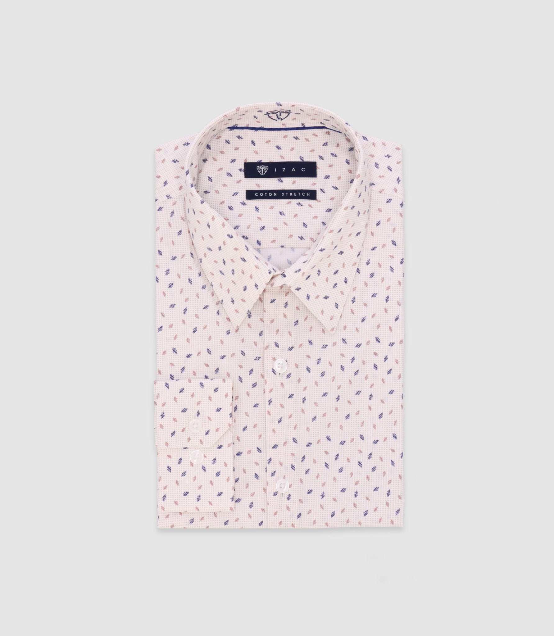 Chemise imprimée écru