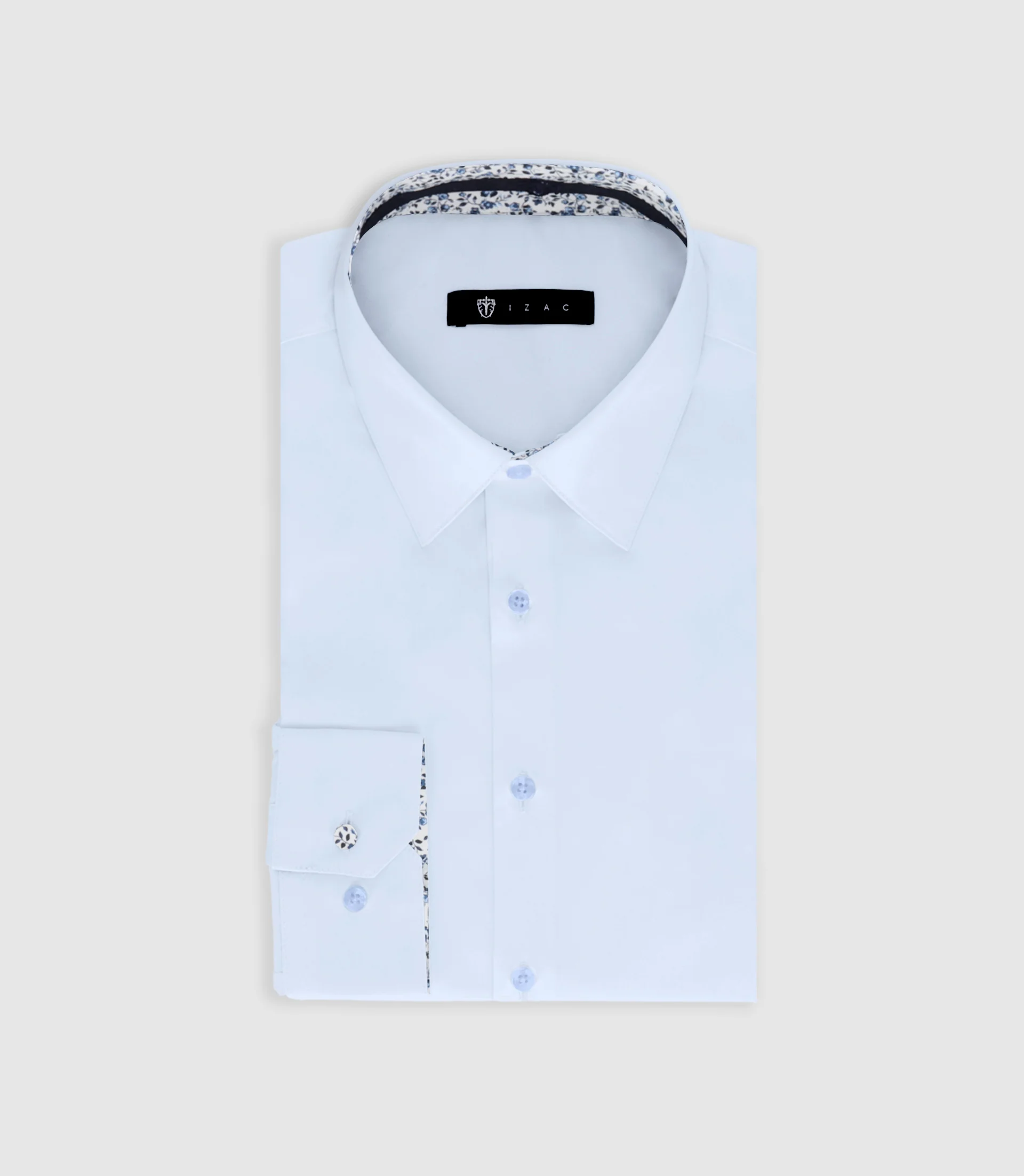 Chemise à imprimé fantaisie bleu ciel PAO