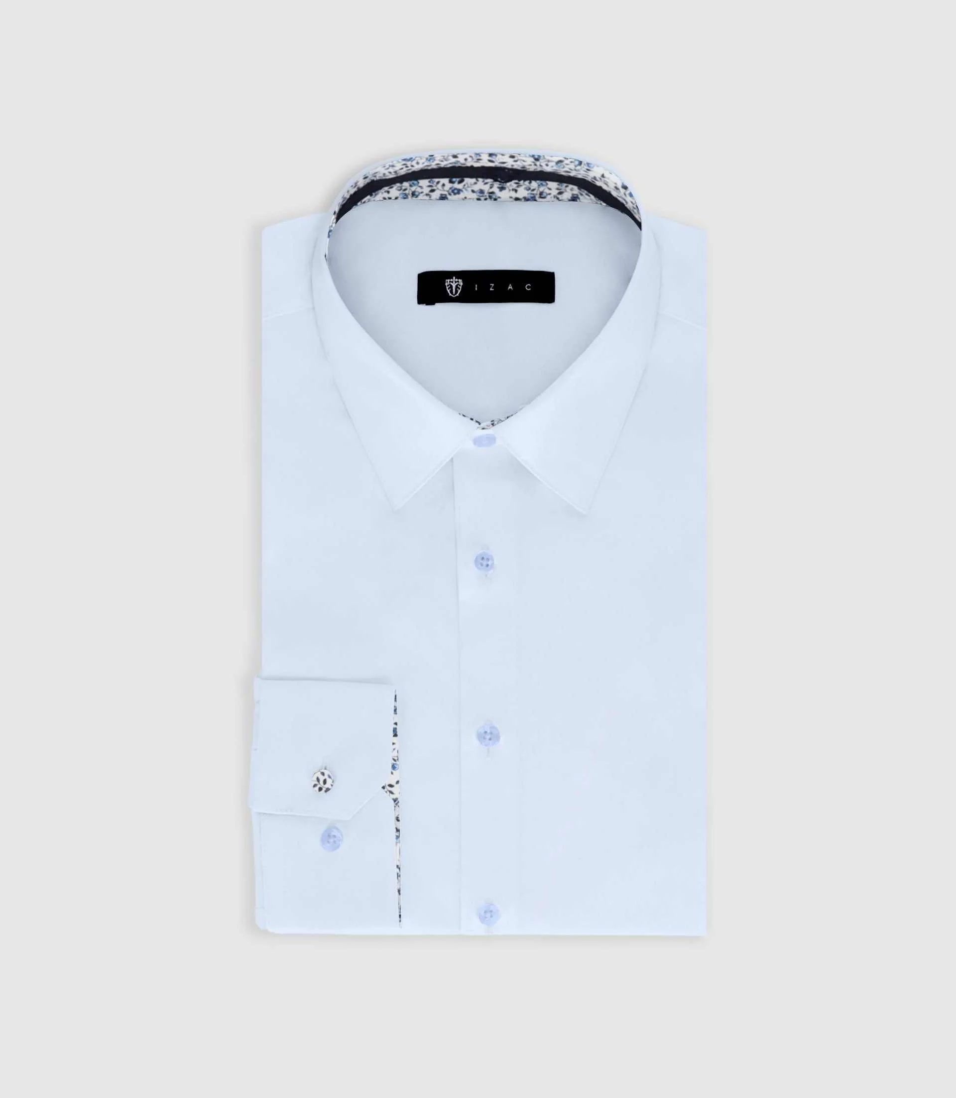 Chemise à imprimé fantaisie bleu ciel PAO – Image 3