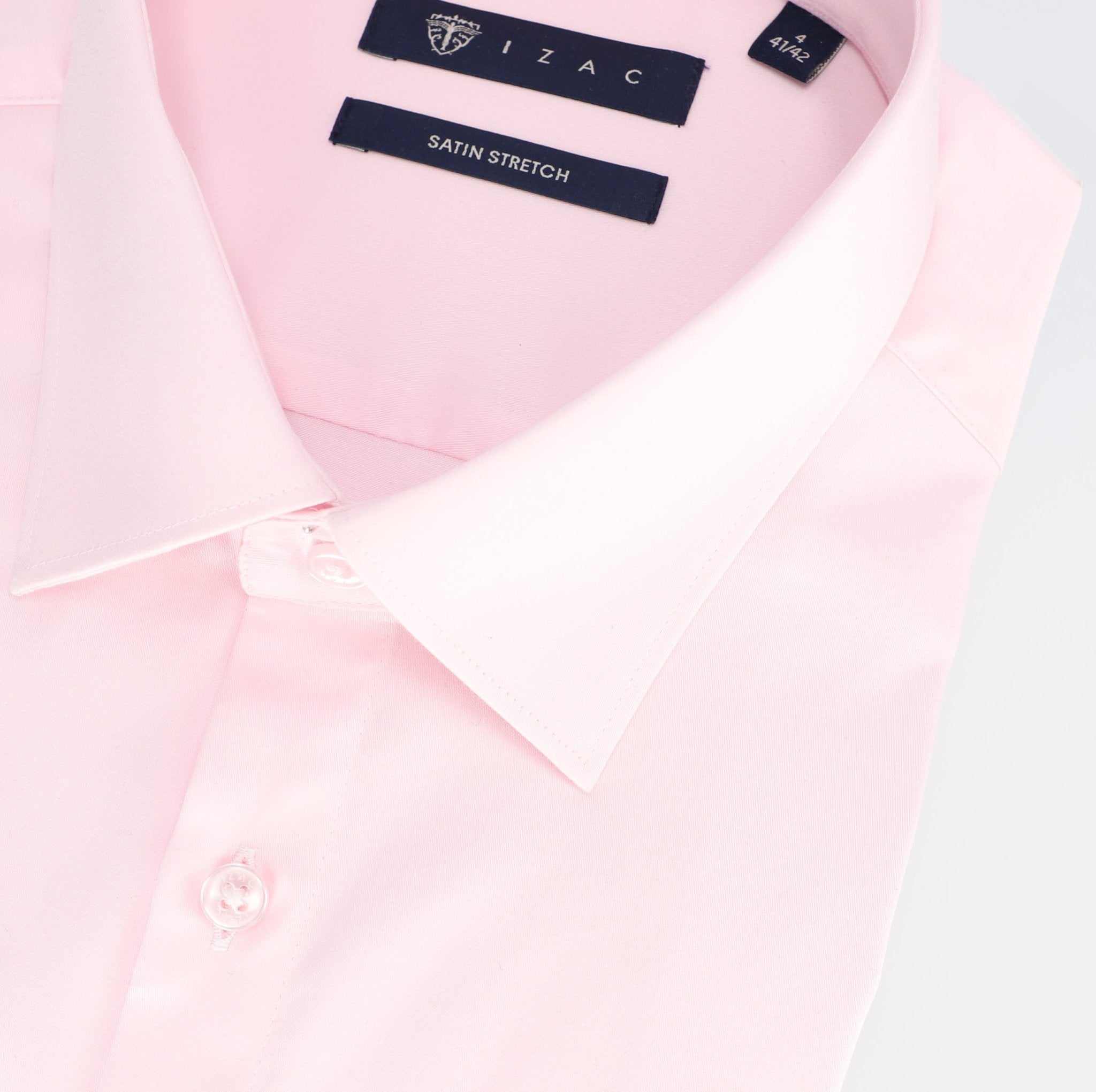 Chemise en satin stretch rose STRETCHBS – Image 2